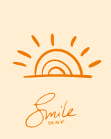 Un'immagine di un sole con le parole sorriso luminoso