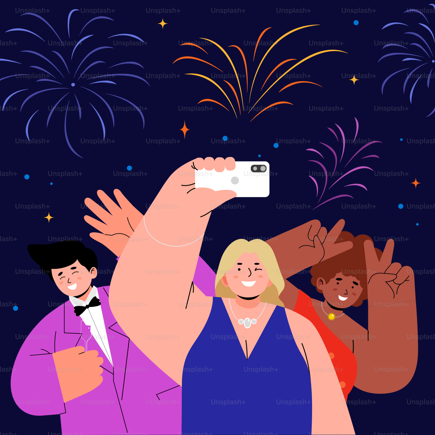 Eine Gruppe von Menschen, die Fotos mit ihren Handys machen