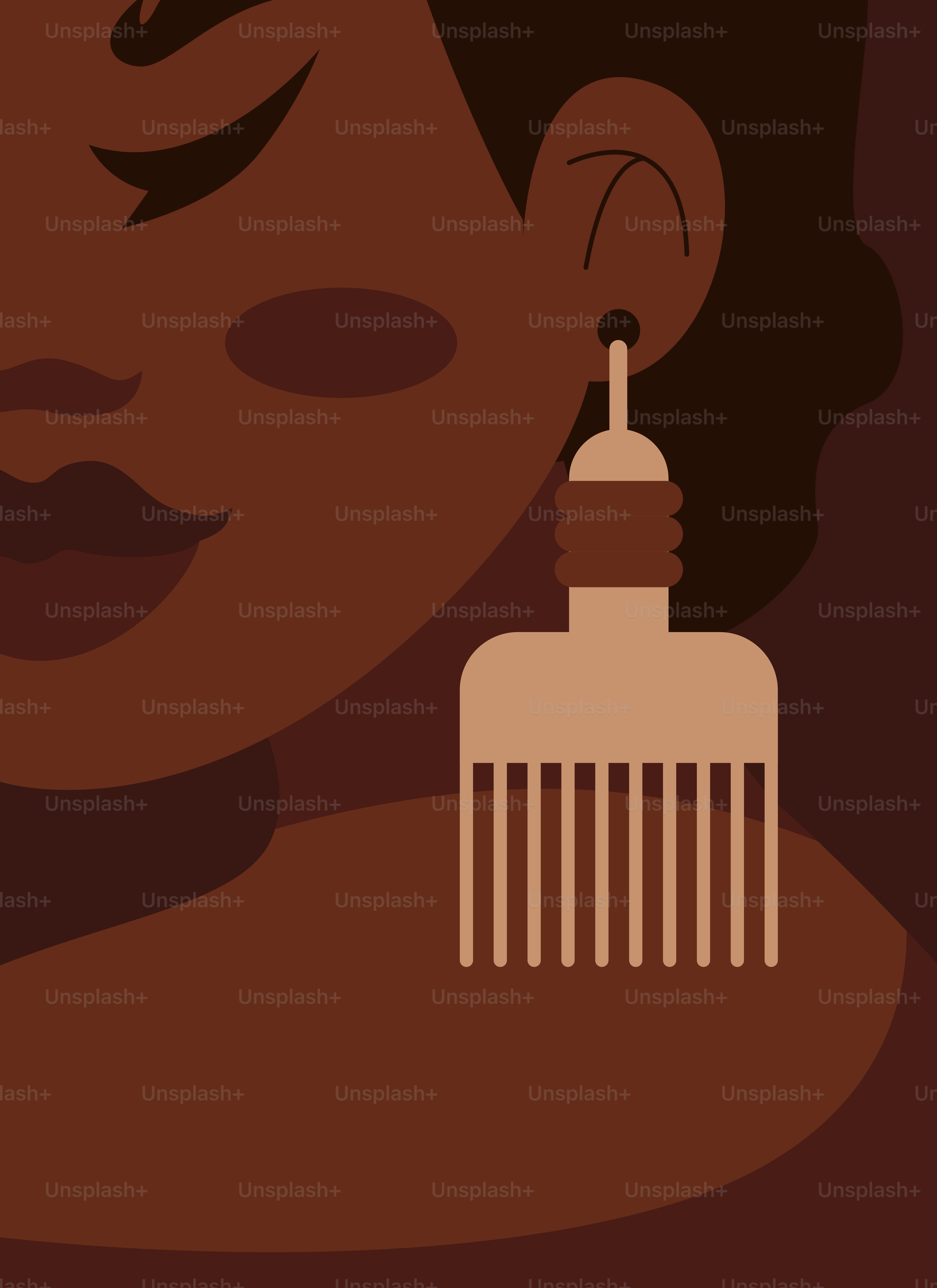 A woman with a comb in her hair