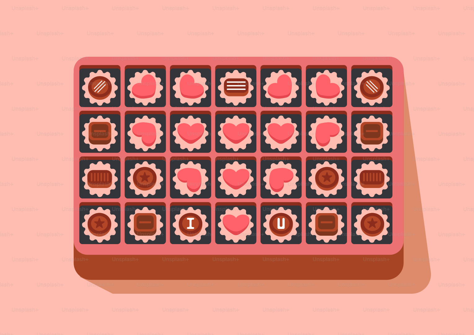 A computer keyboard with a pattern on it