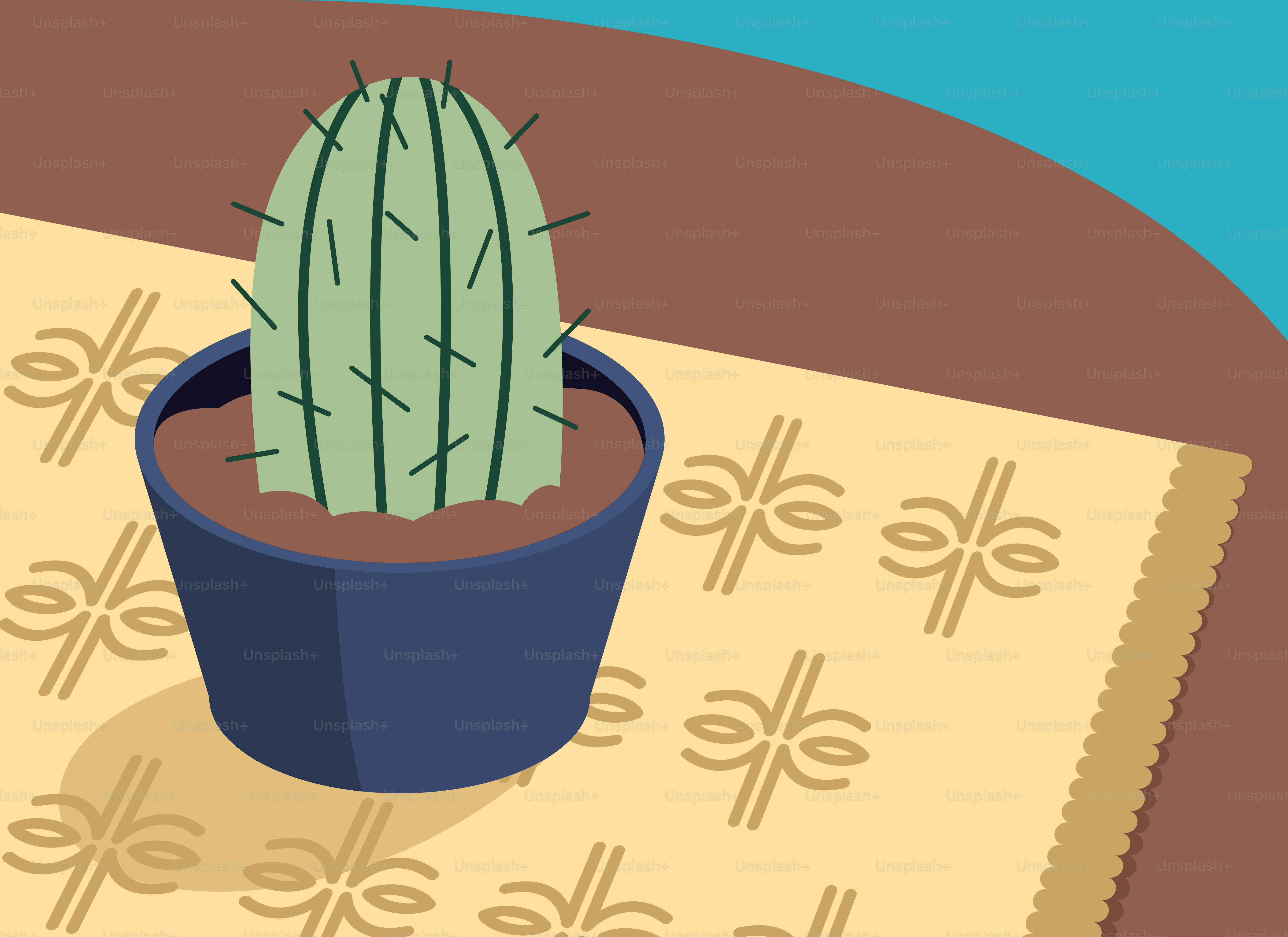 A cactus sitting on top of a table next to a napkin