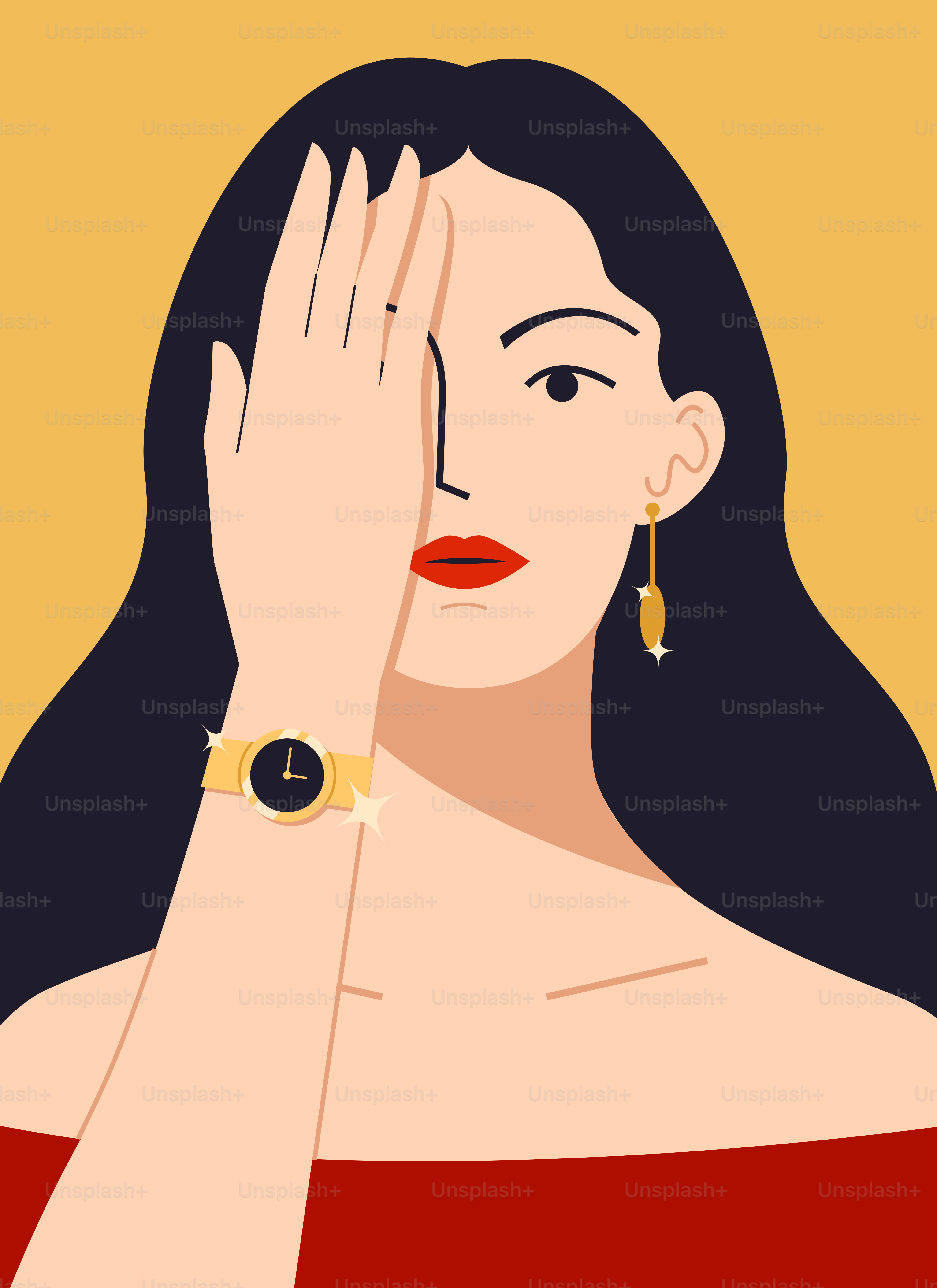 A woman with her hand on her face