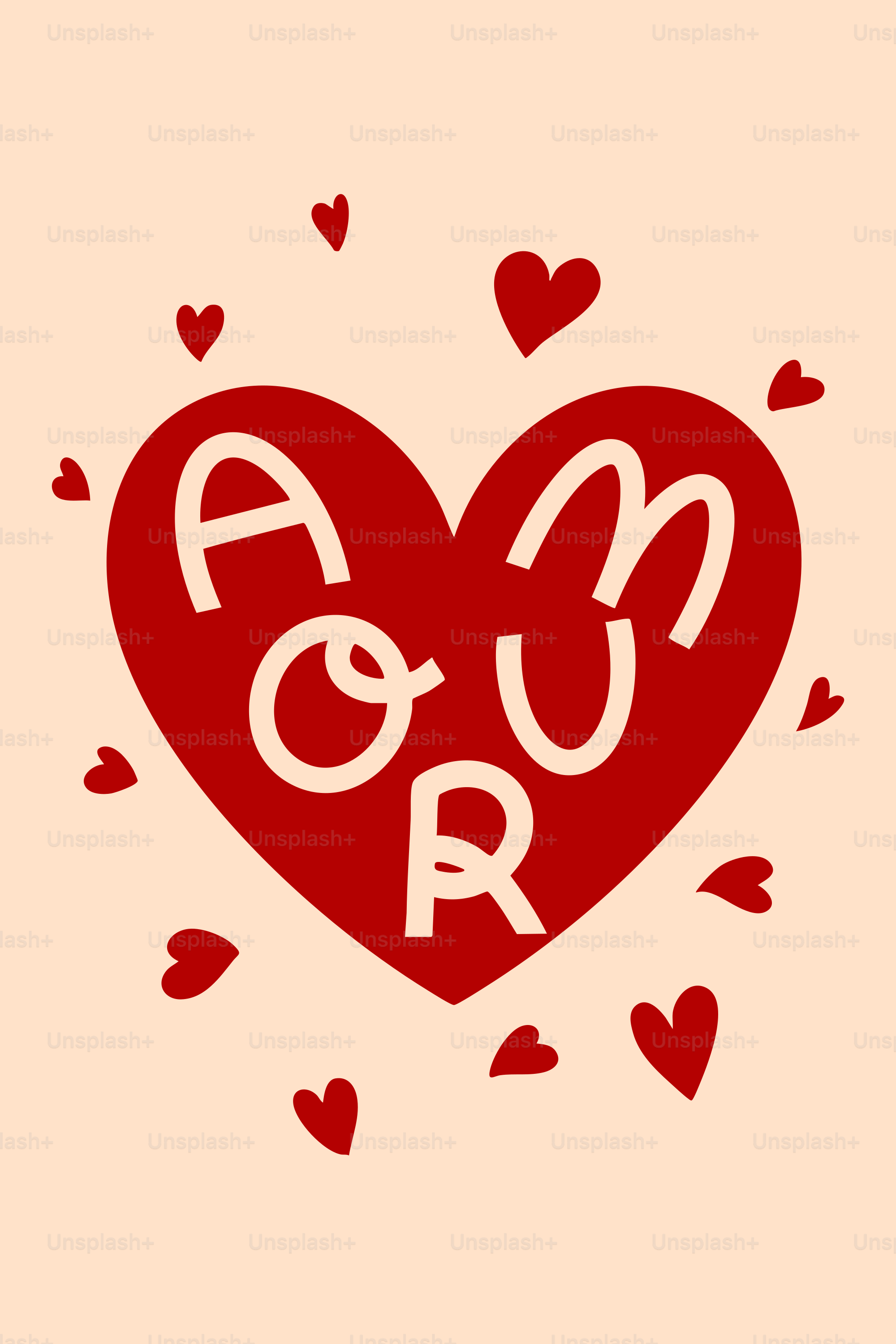 Un corazón rojo con la palabra mamá