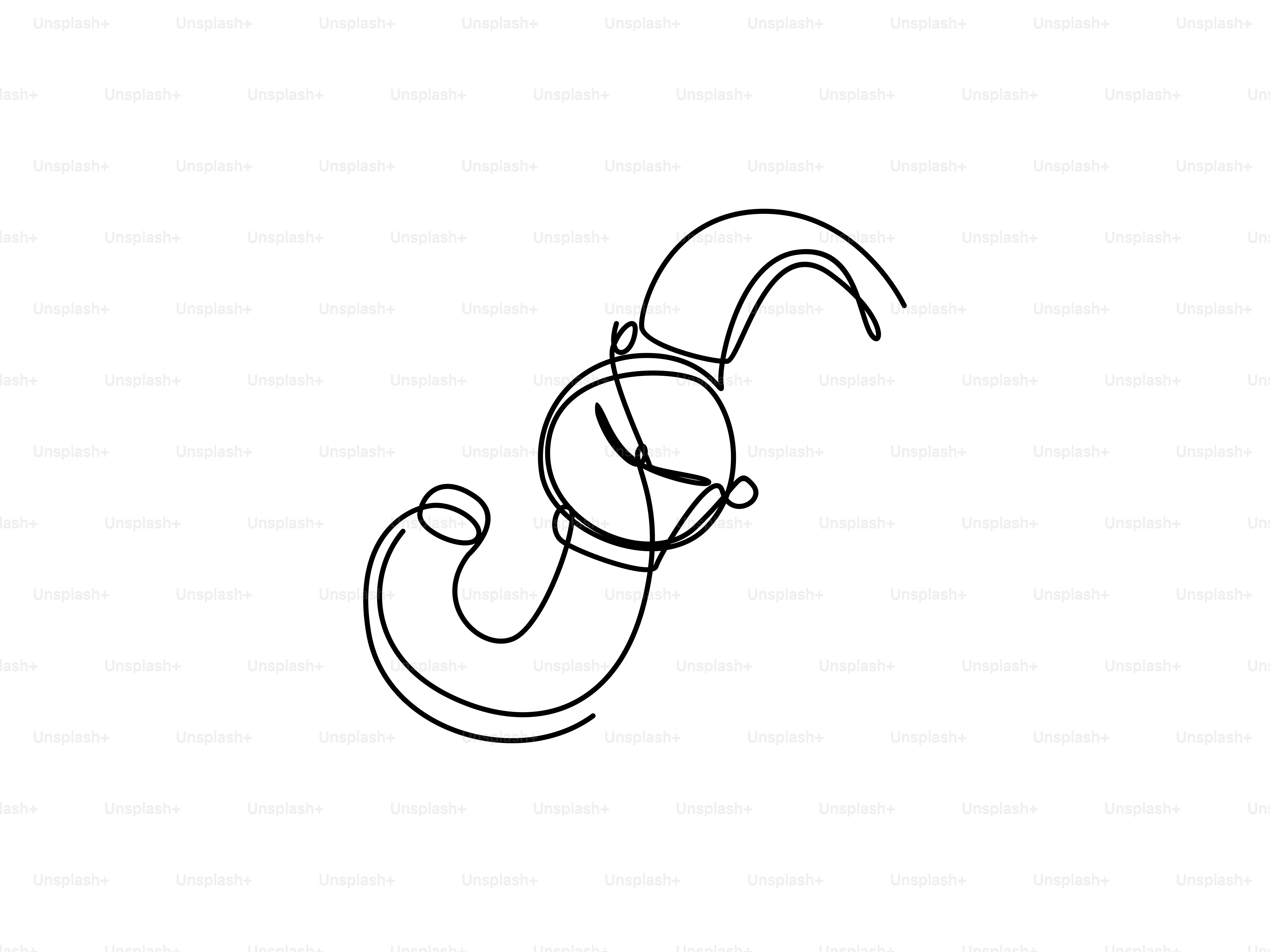 A black and white drawing of a monkey