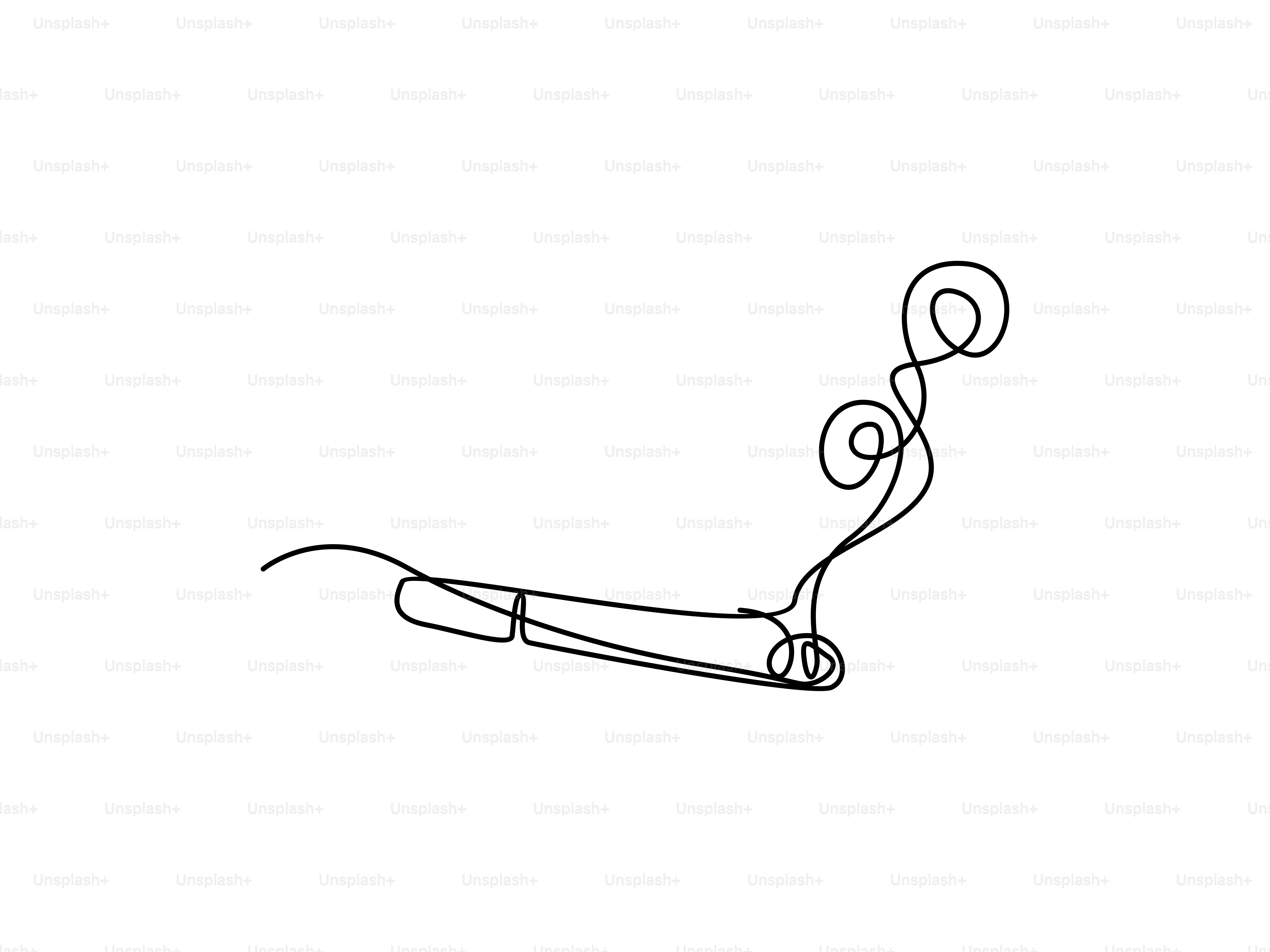 A drawing of a pair of scissors on a white background