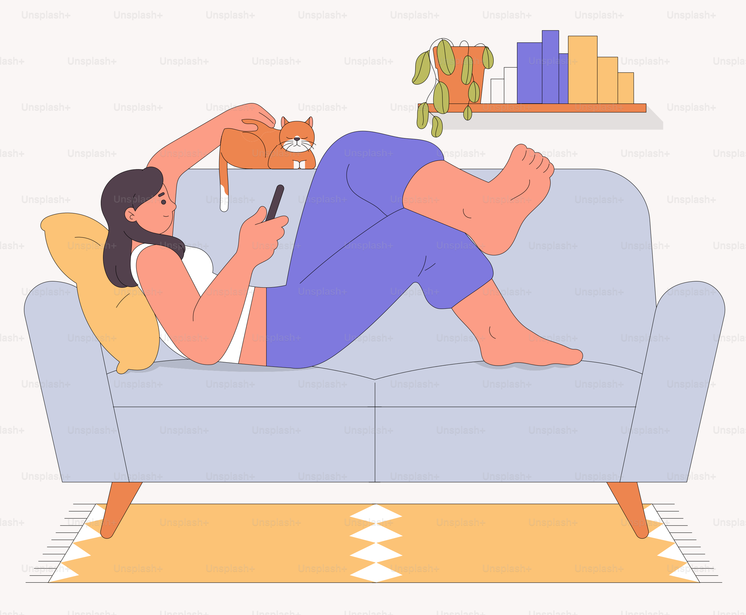 A woman sitting on a couch with a remote control