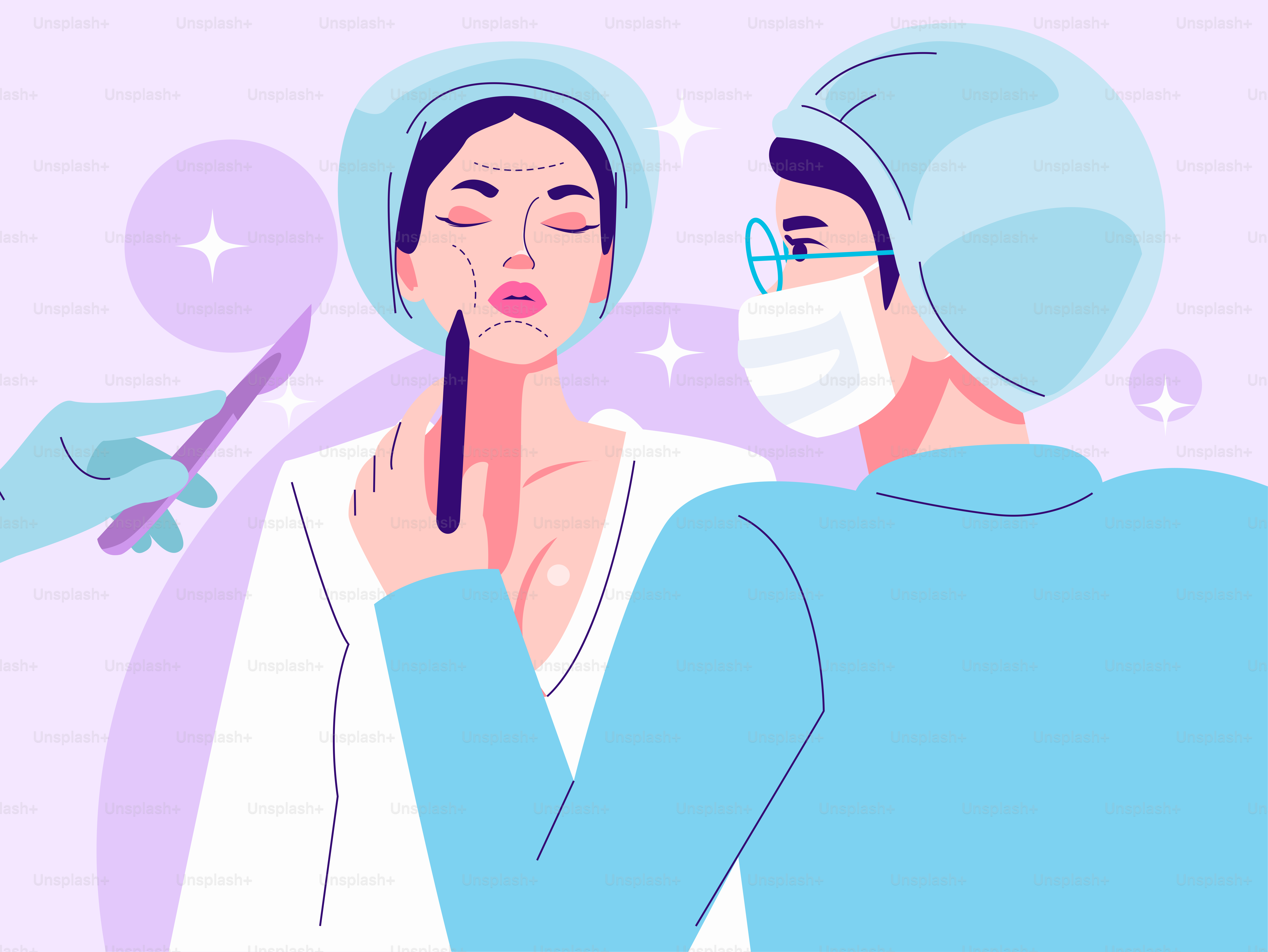 Um homem e uma mulher com máscaras cirúrgicas