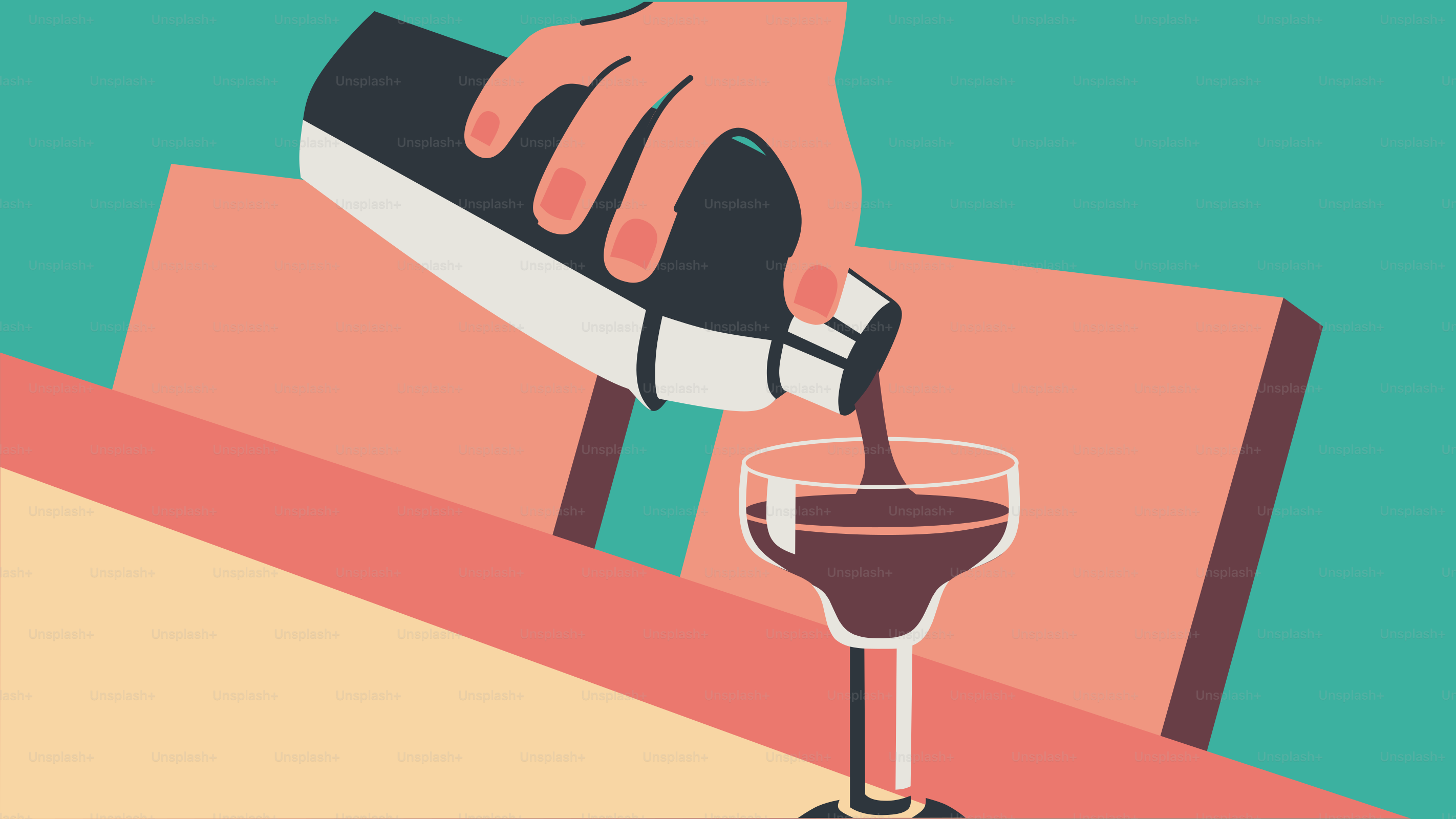 Una persona sirviendo una copa en un vaso