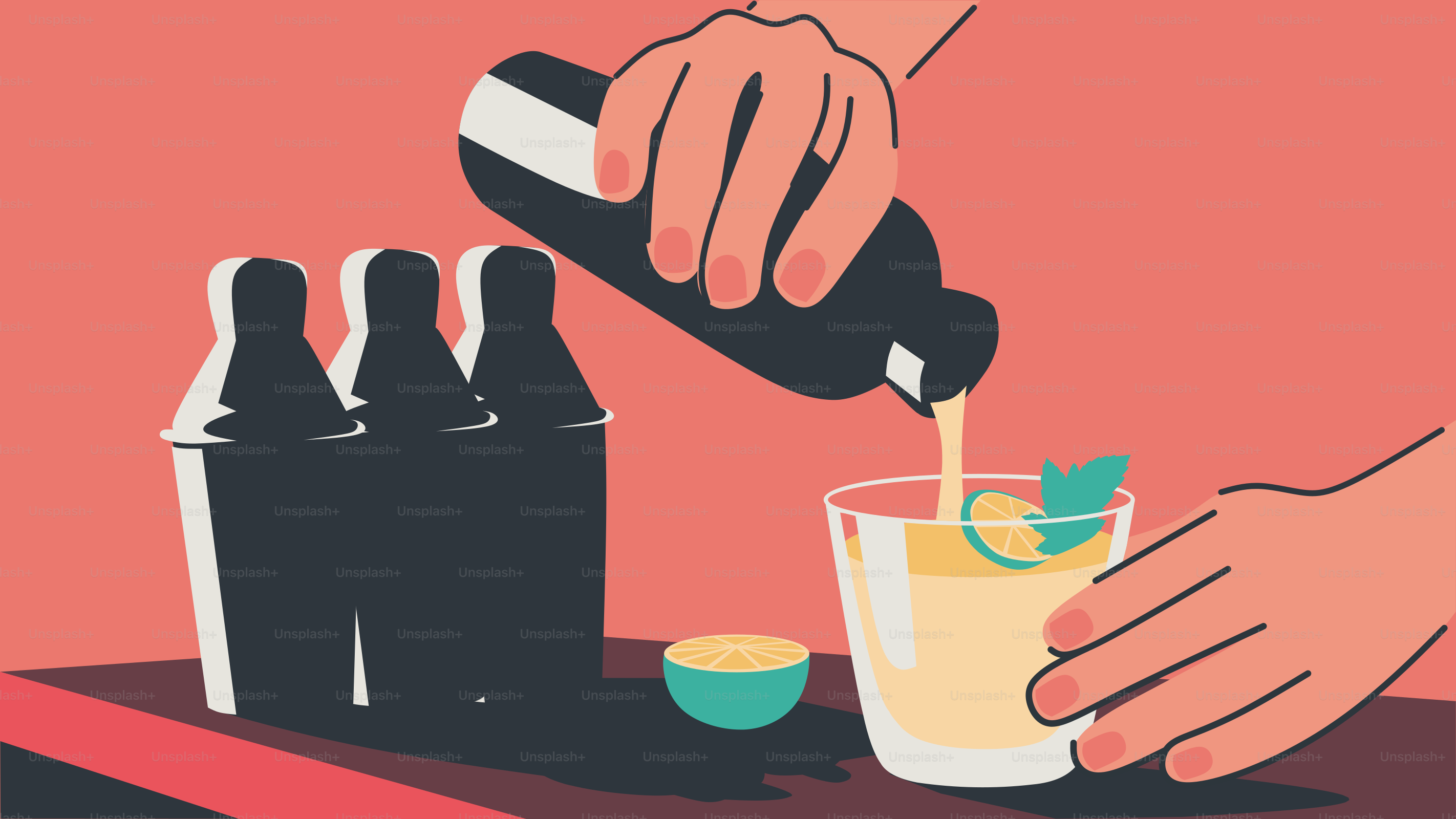 A person pouring a drink into a glass