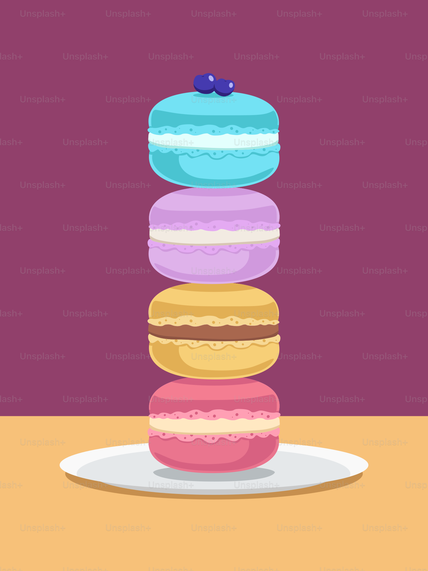A stack of donuts sitting on top of a plate