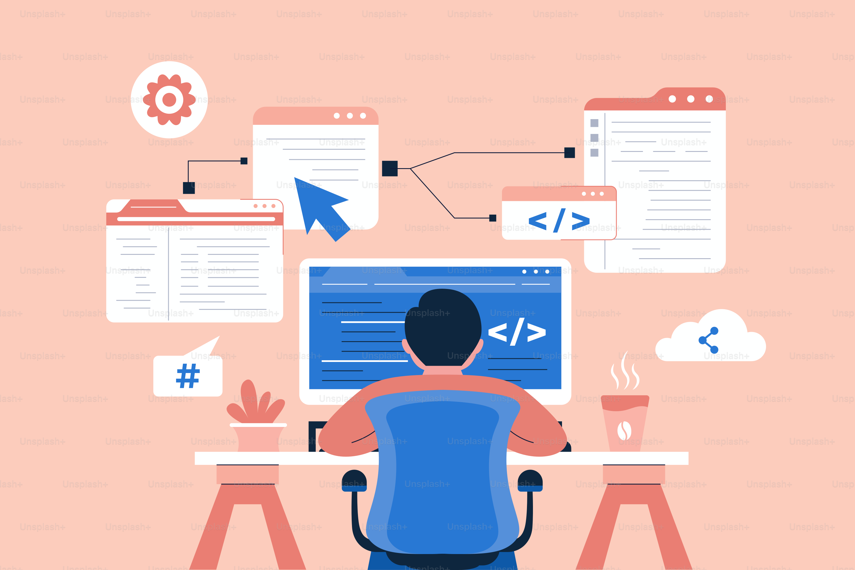 A person sitting at a desk with a computer