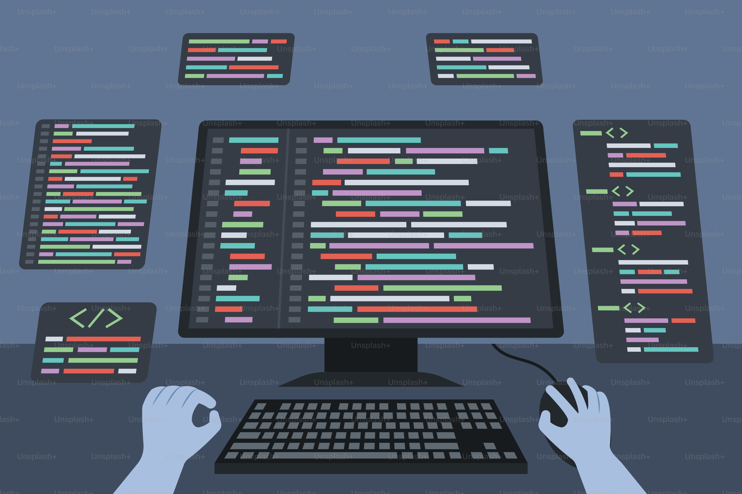 A person sitting at a desk with a computer