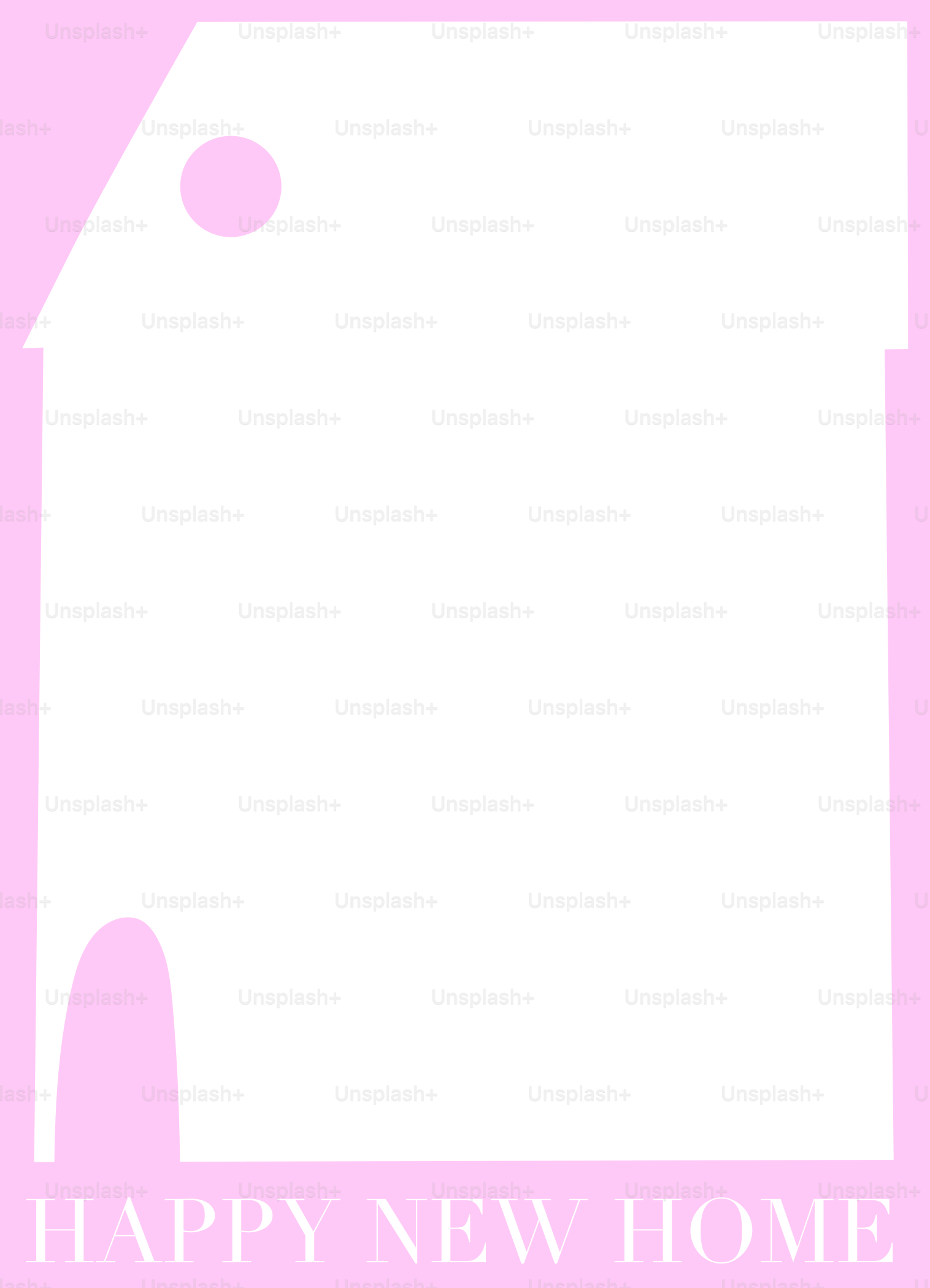 A happy new home card with a house