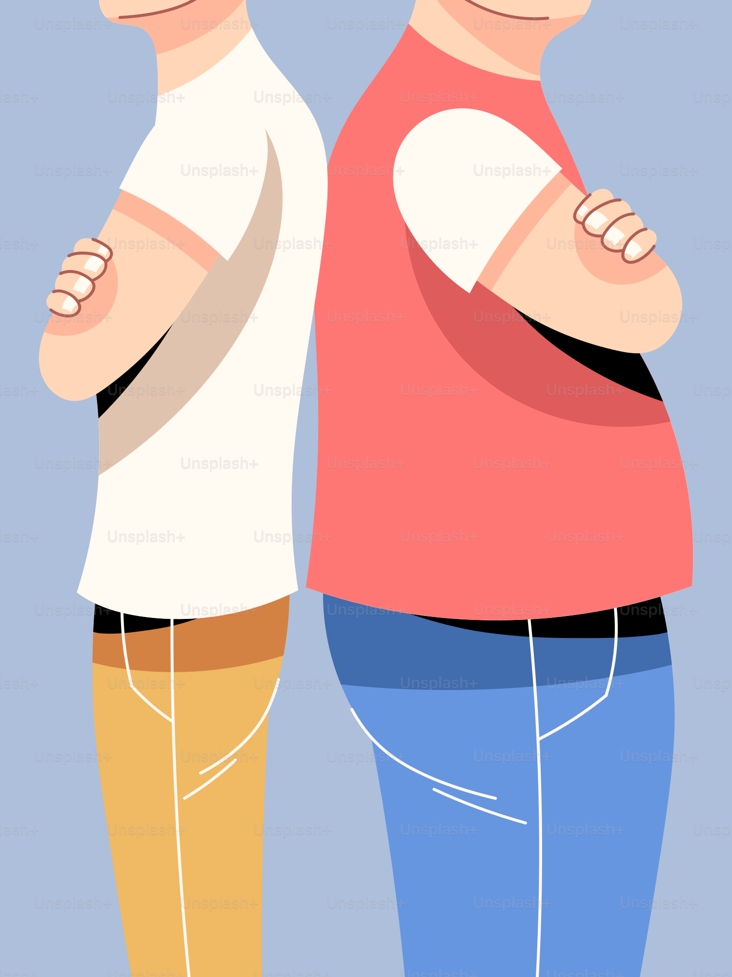 A couple of people standing next to each other