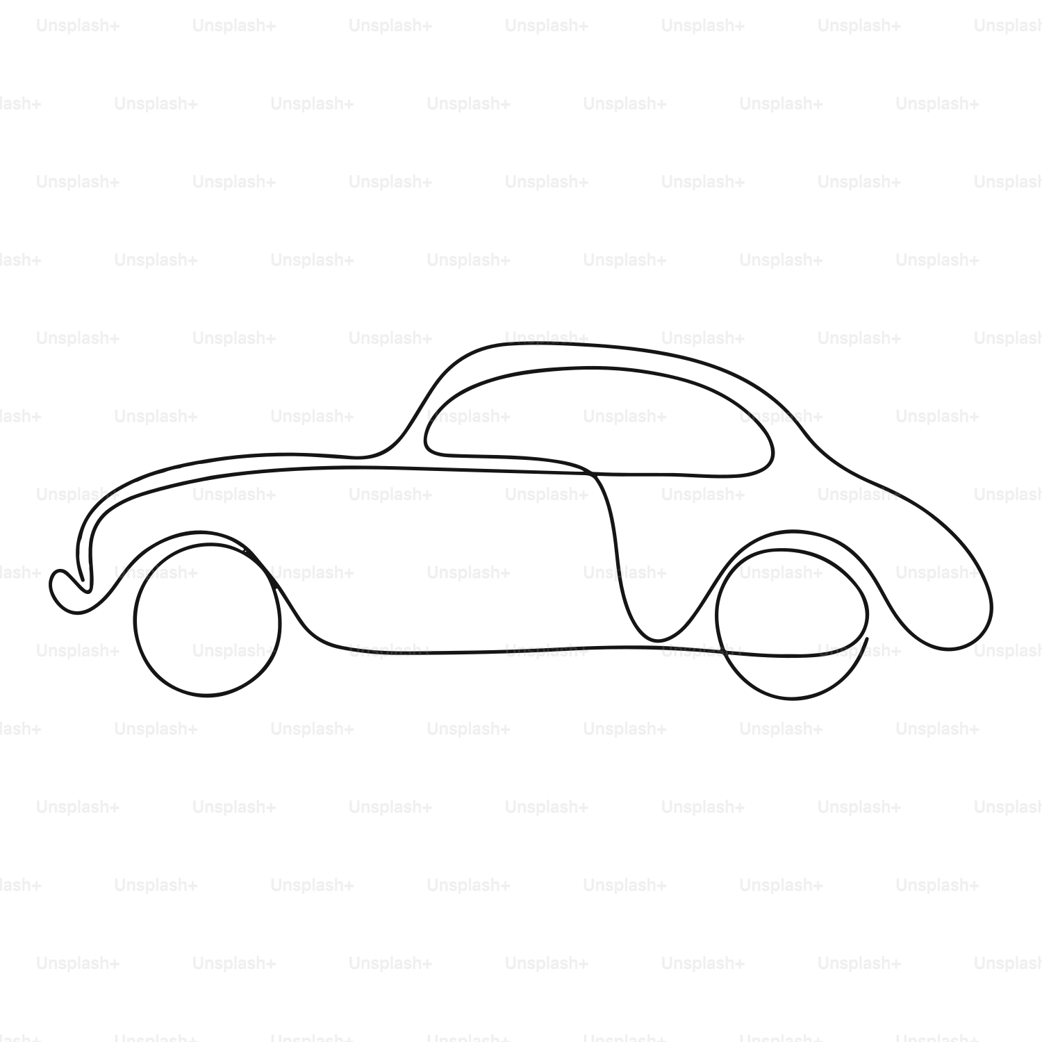 Un dibujo de un coche sobre fondo blanco