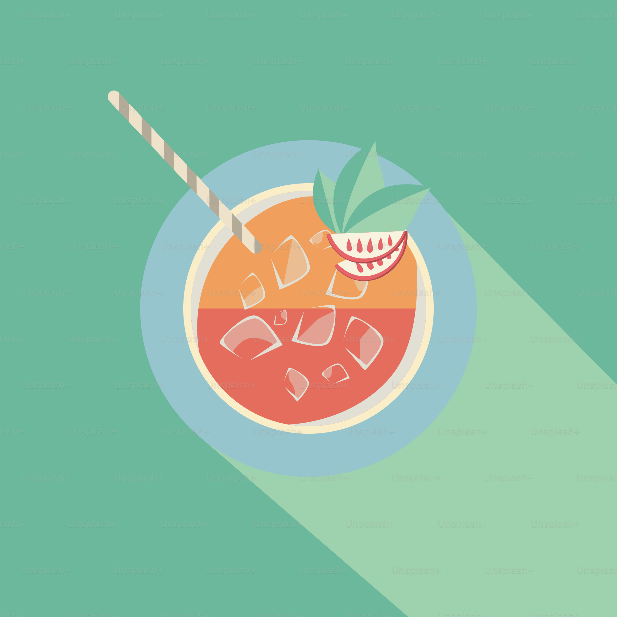 Un plato de comida con una pajita encima