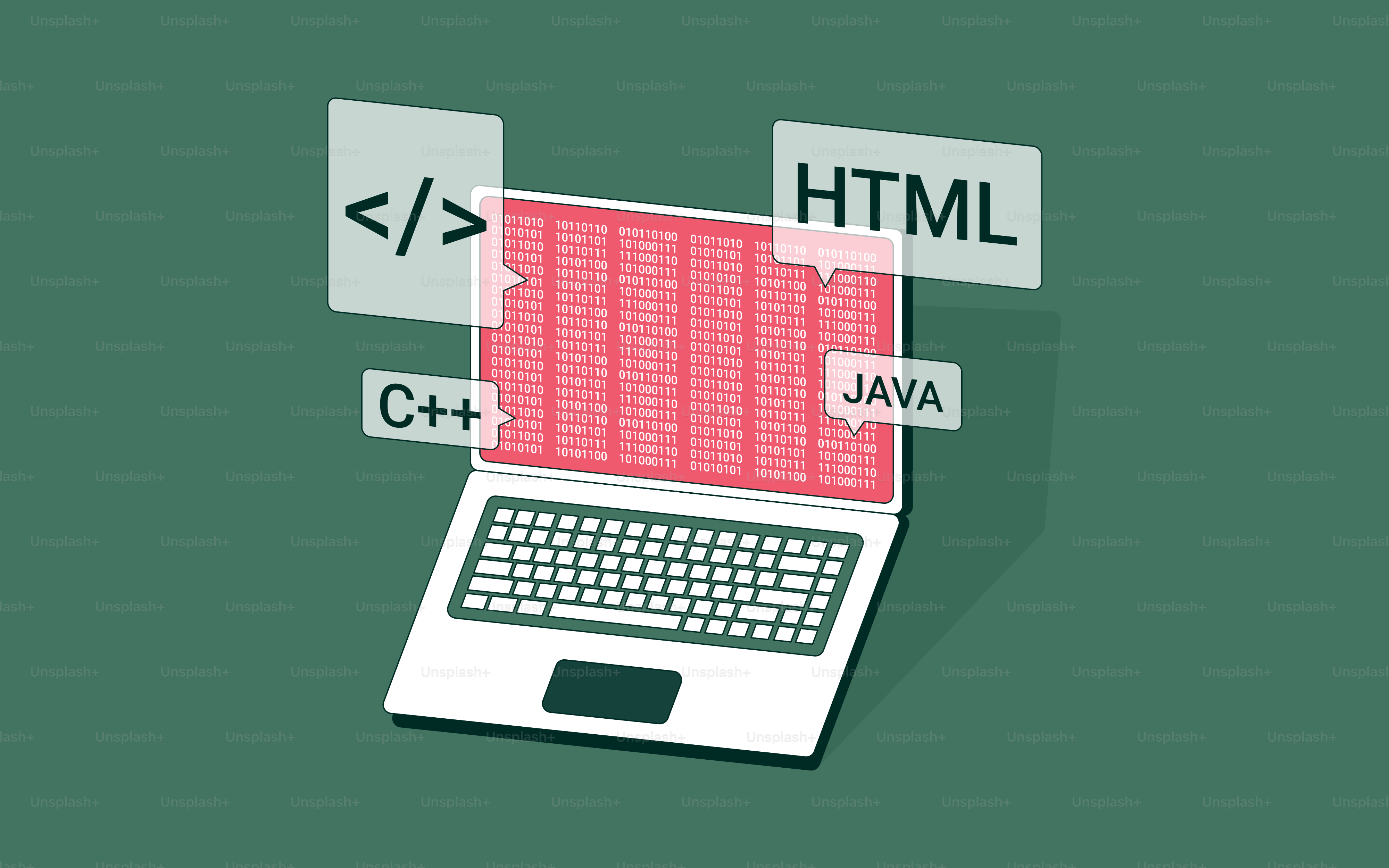 A laptop with a bunch of data on top of it