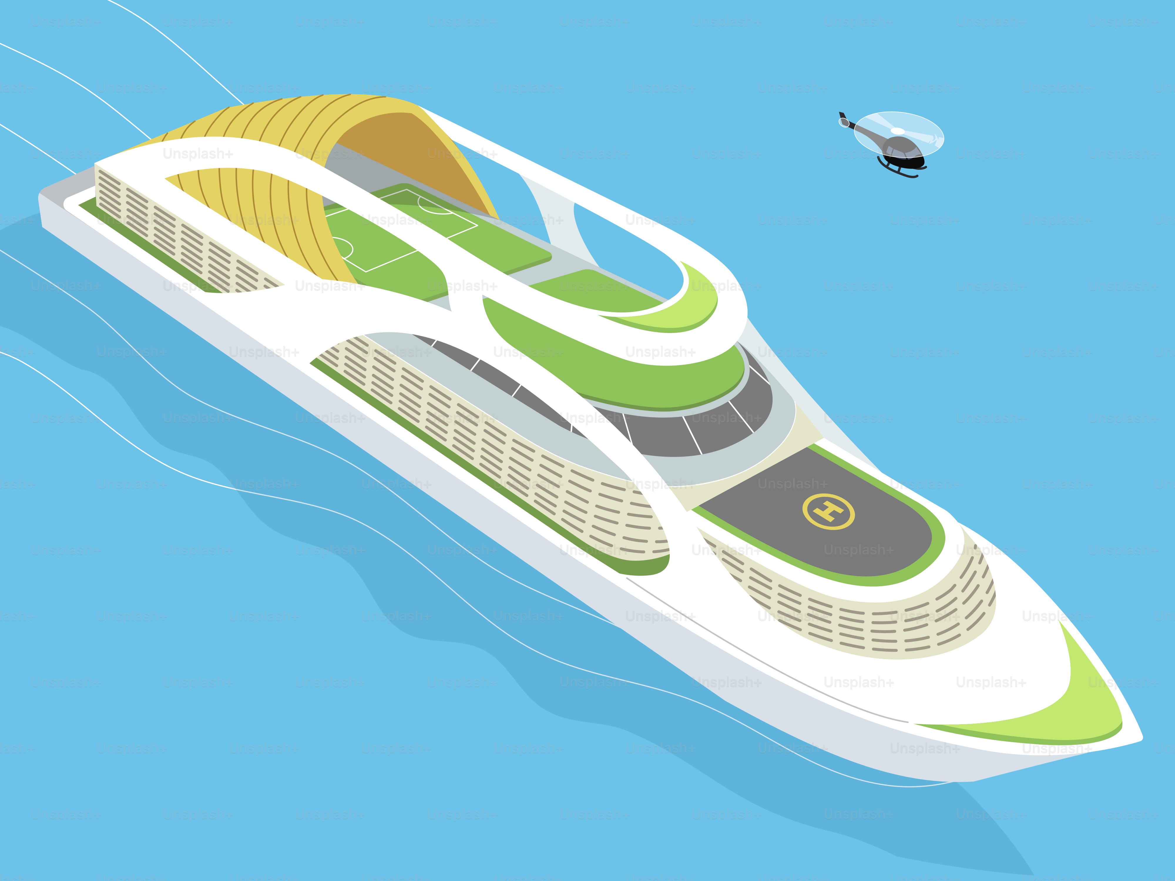 물 위에 떠 있는 배