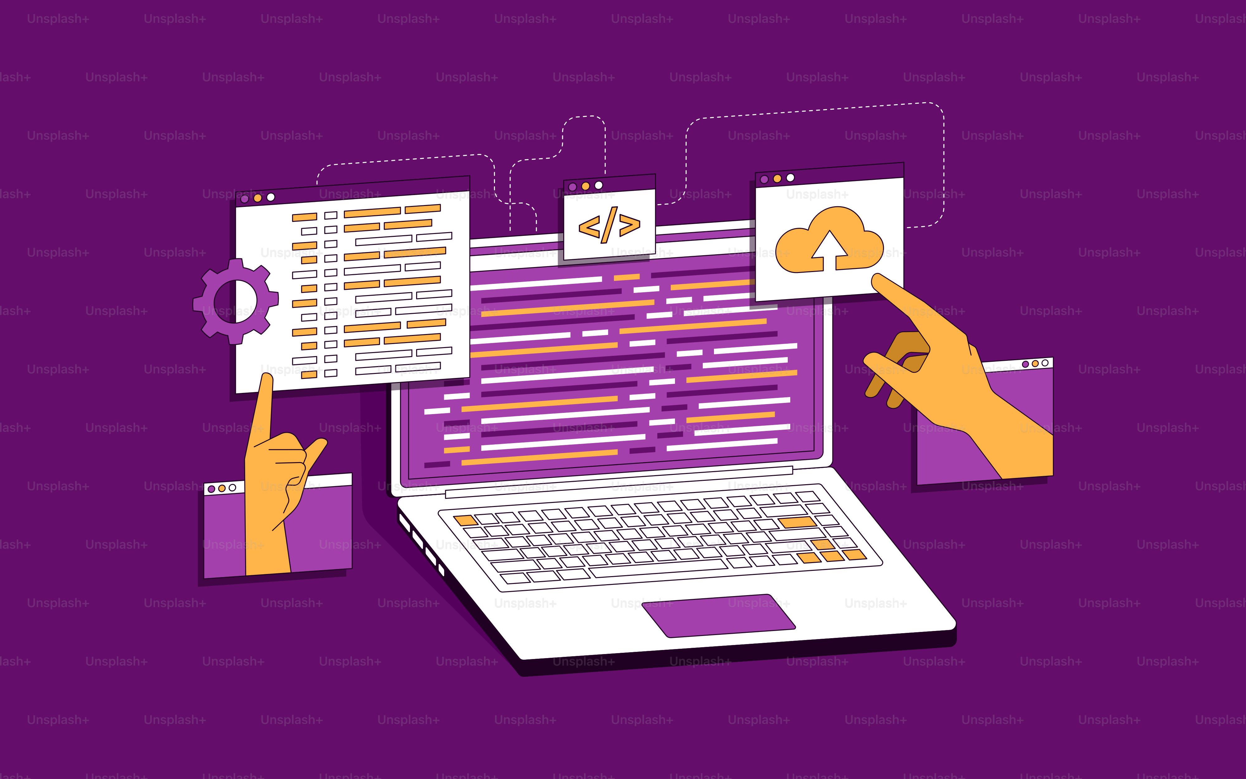 A person is pointing at a laptop screen