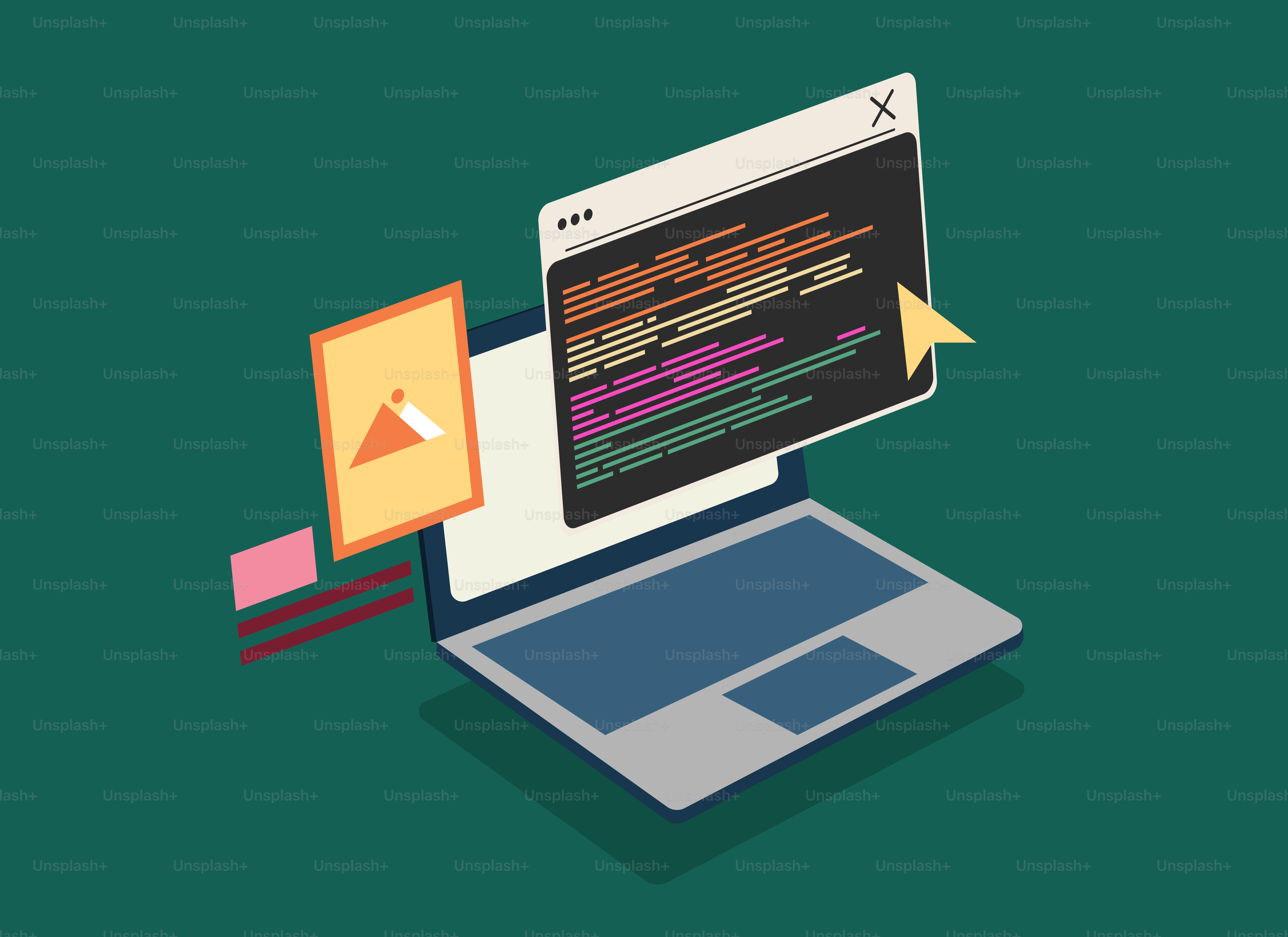 Un portátil con un programa ejecutándose en pantalla