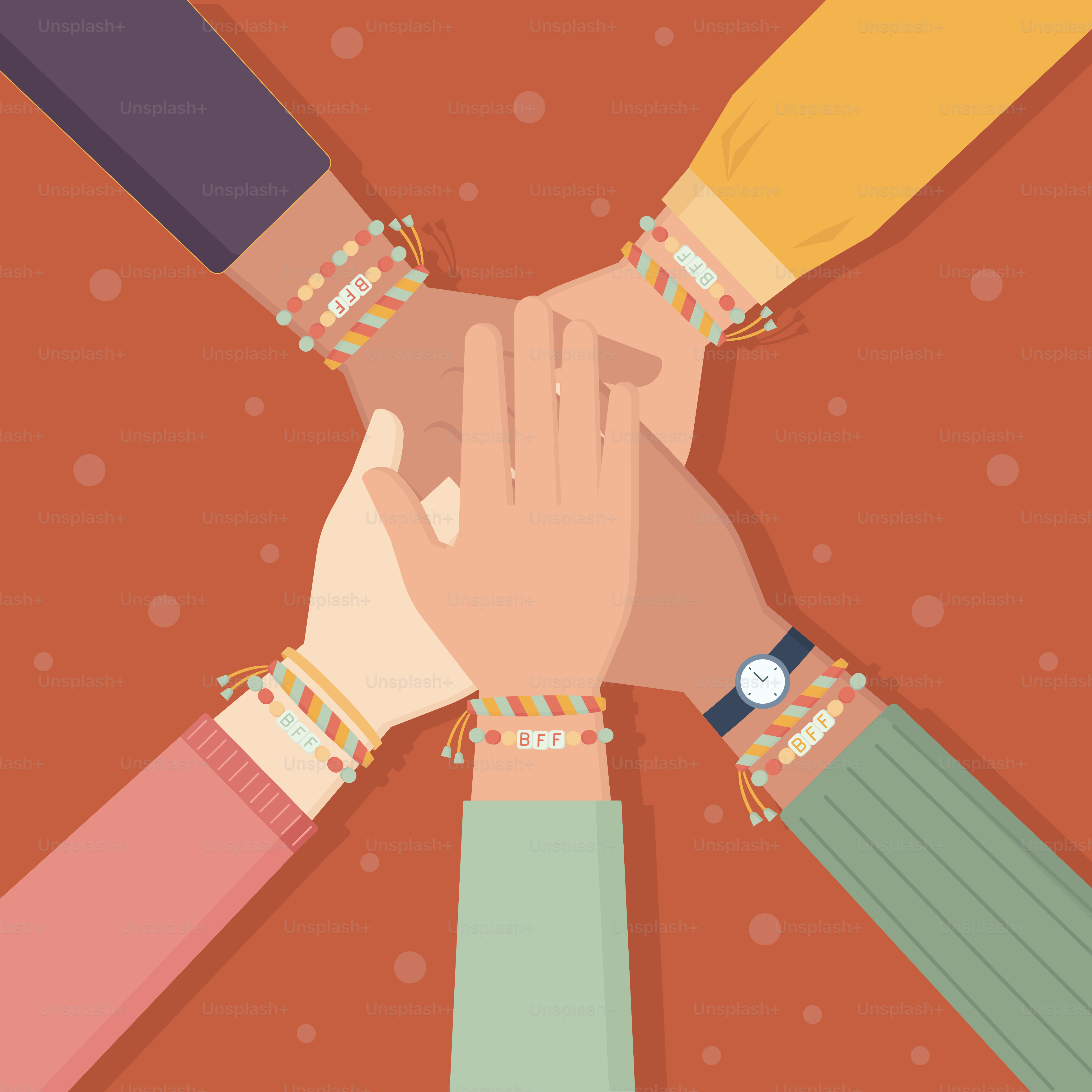 Eine Gruppe von Menschen, die sich die Hände geben