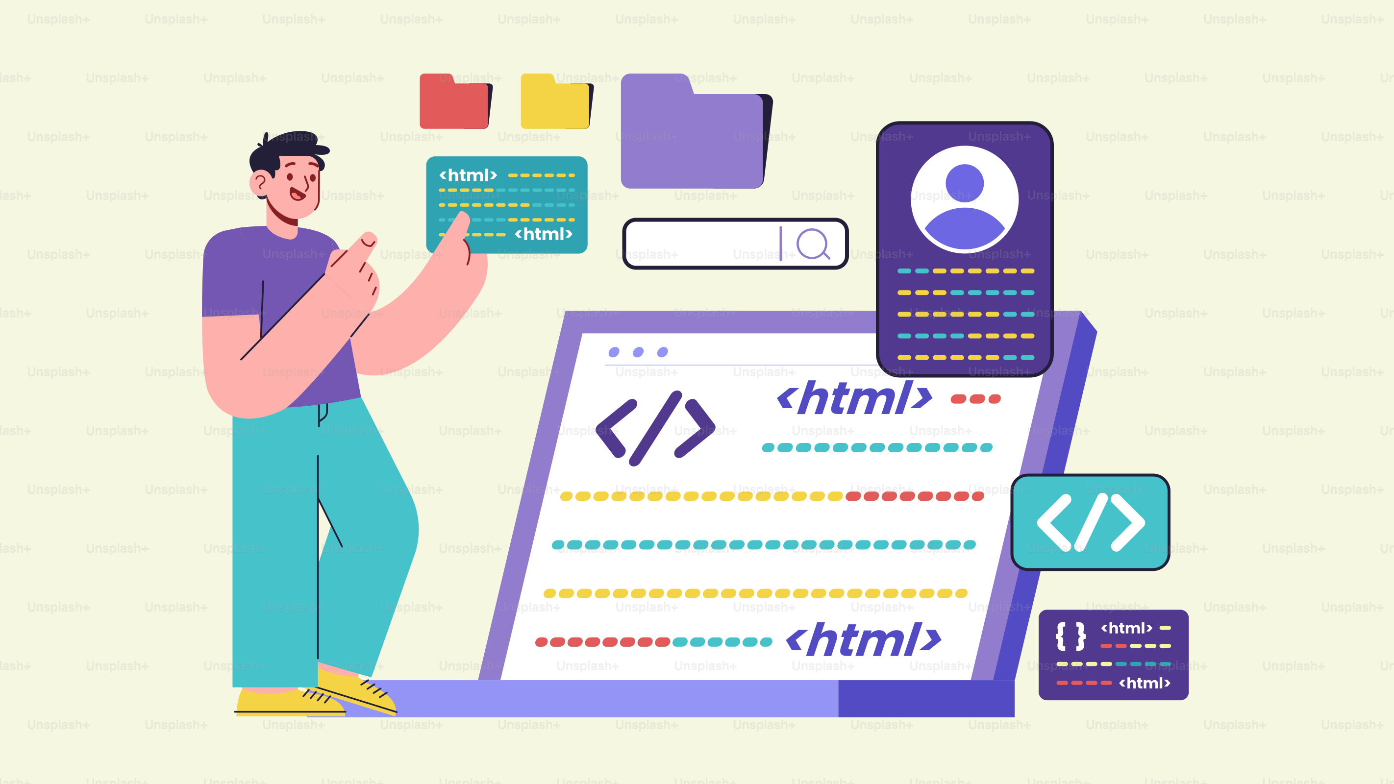 A man standing in front of a computer screen