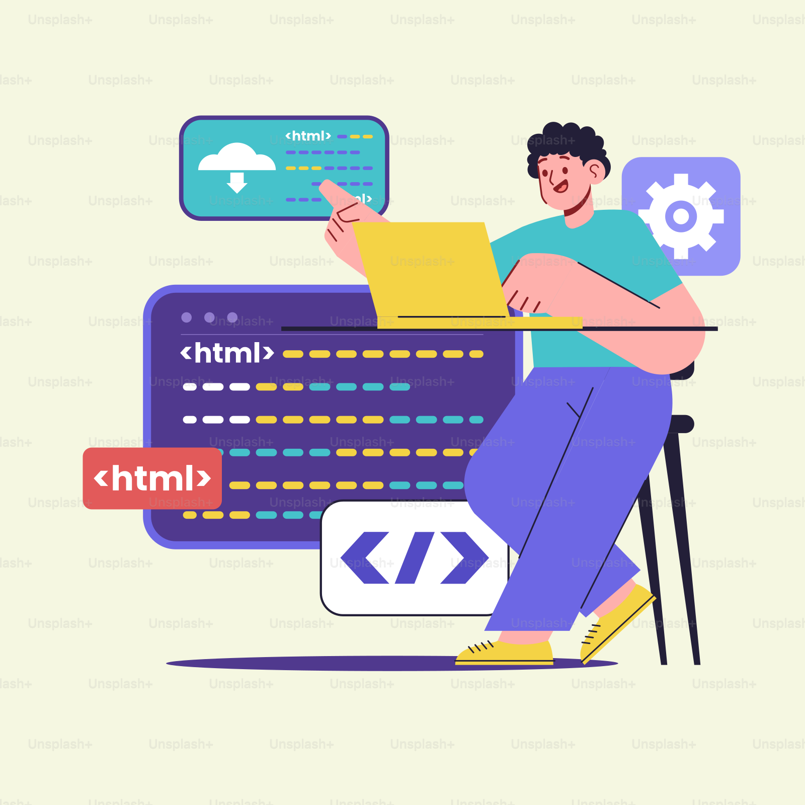 A man sitting in front of a computer screen