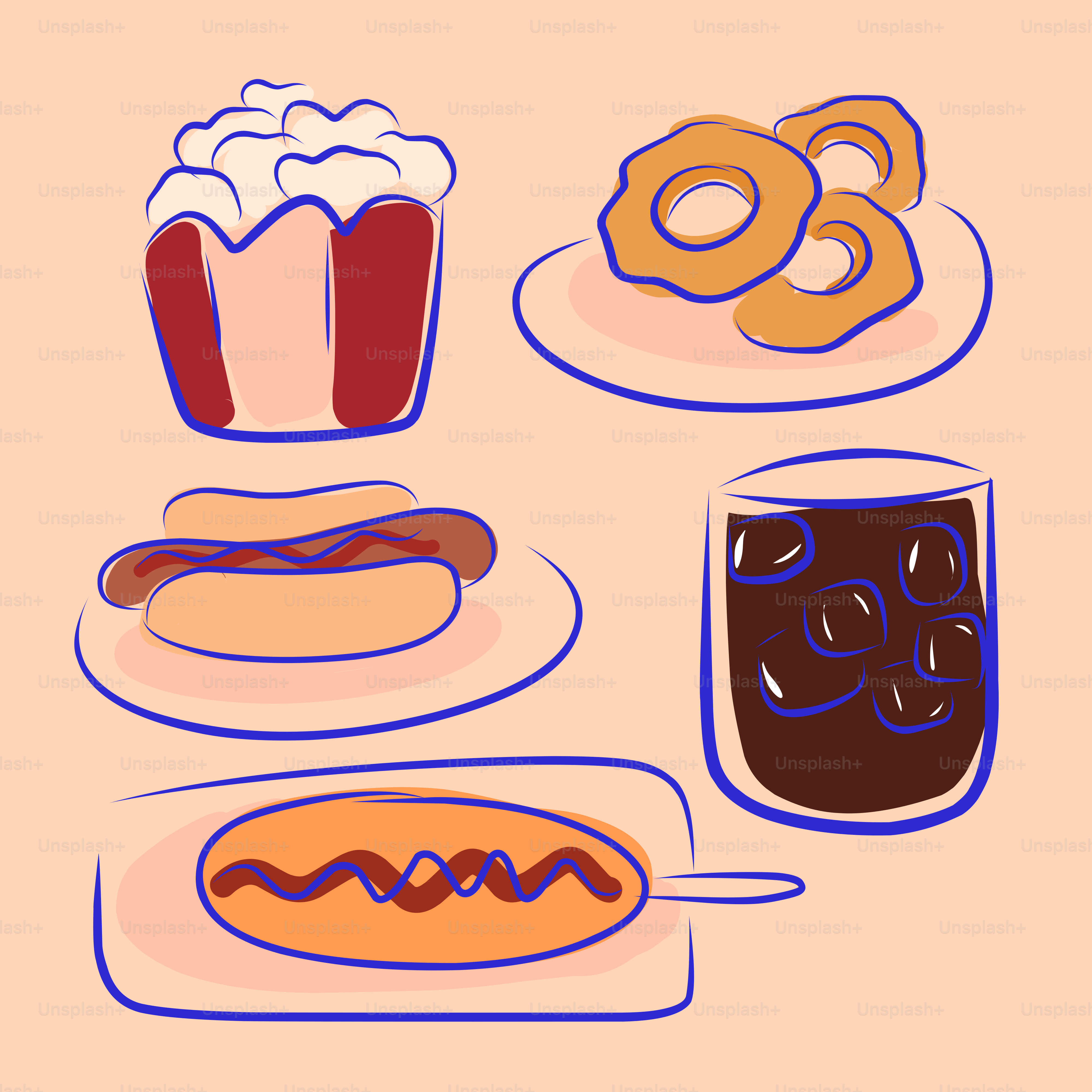 A bunch of food that is on a table