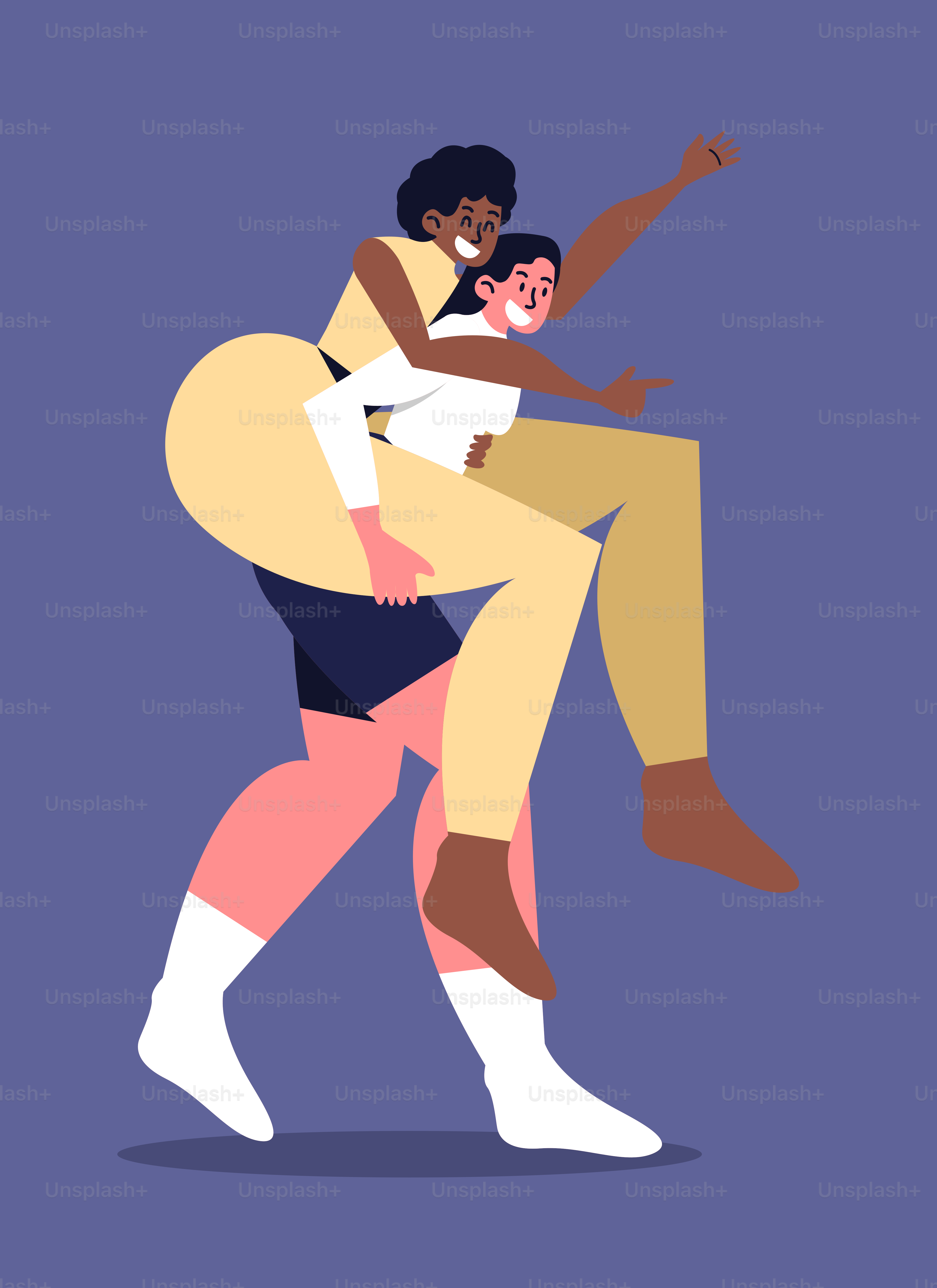 A man and a woman are dancing together