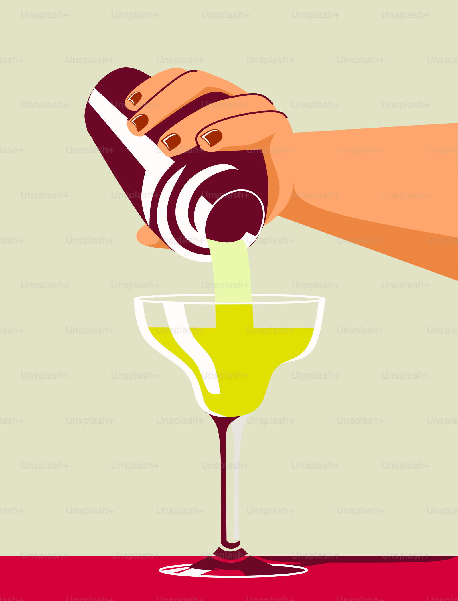 Una persona vierte una bebida en un vaso