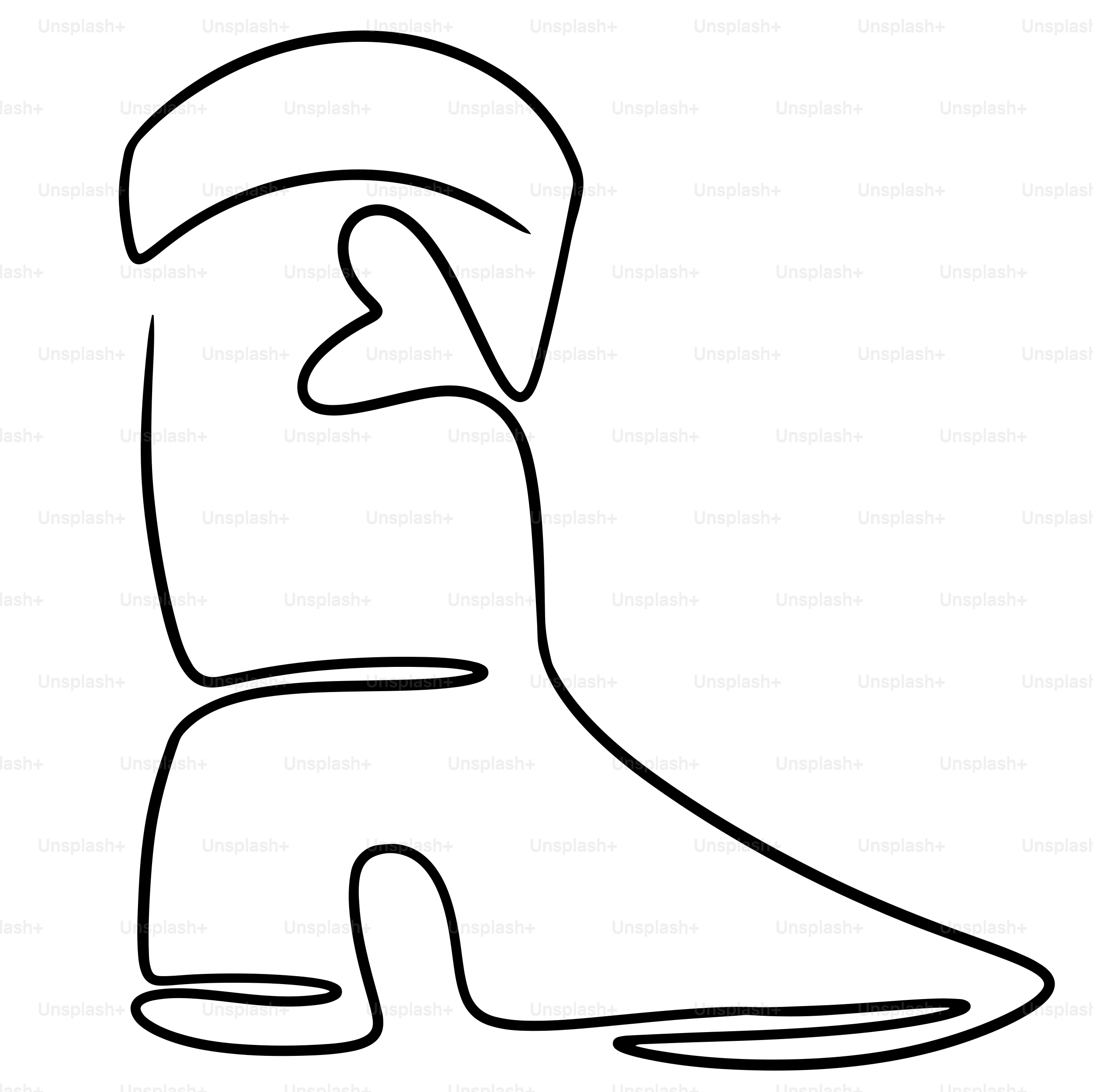 A black and white drawing of a boot