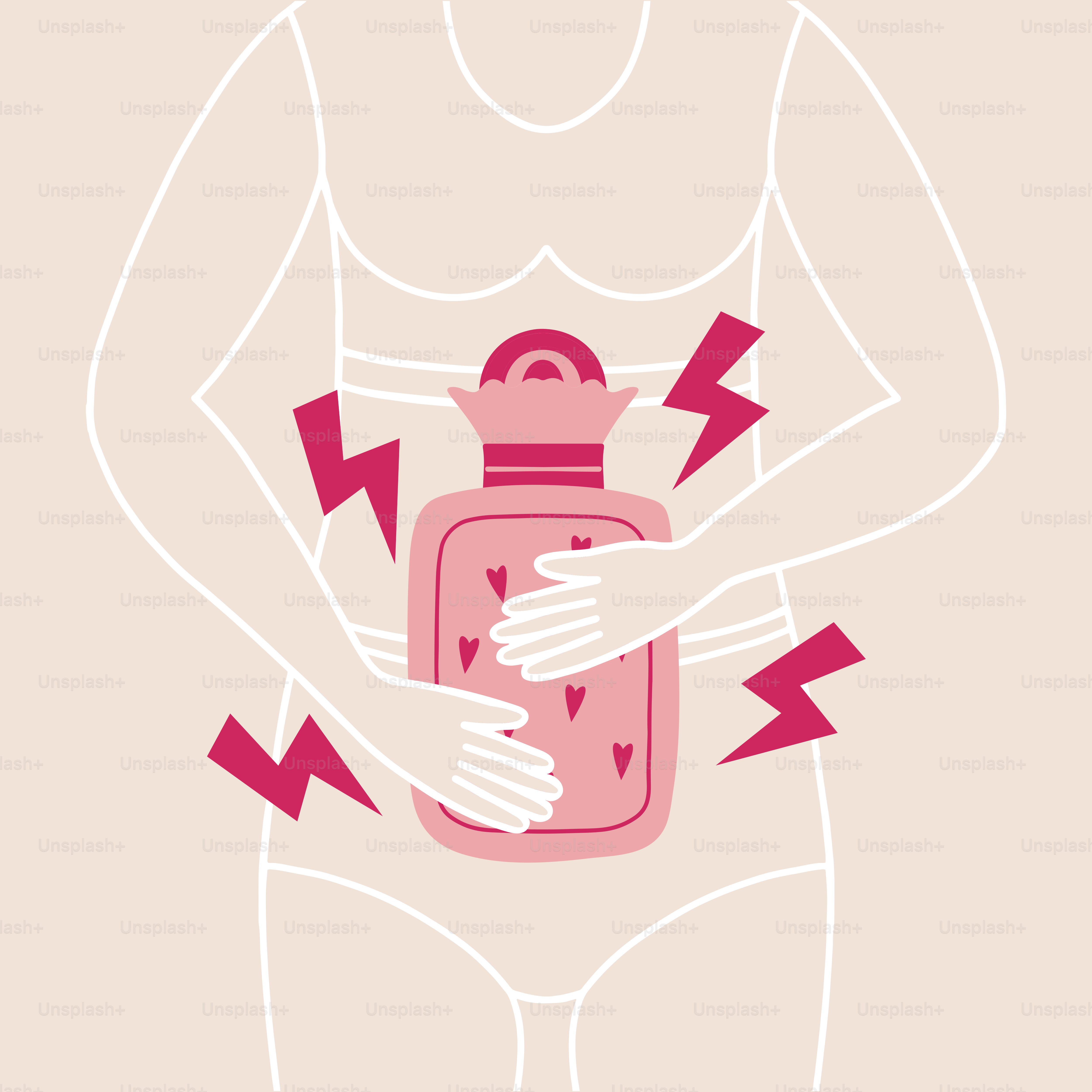 A man holding a bottle with a lot of arrows around it