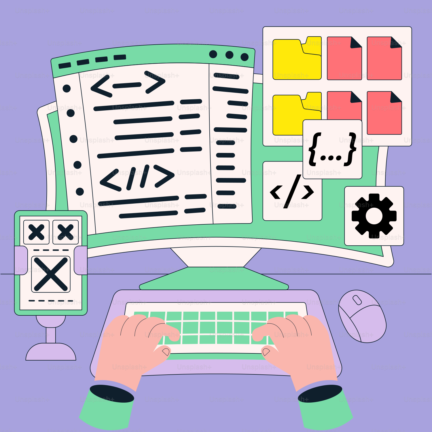 人がコンピューターのキーボードを打っています