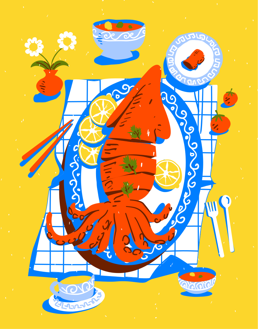 A picture of a lobster on a plate