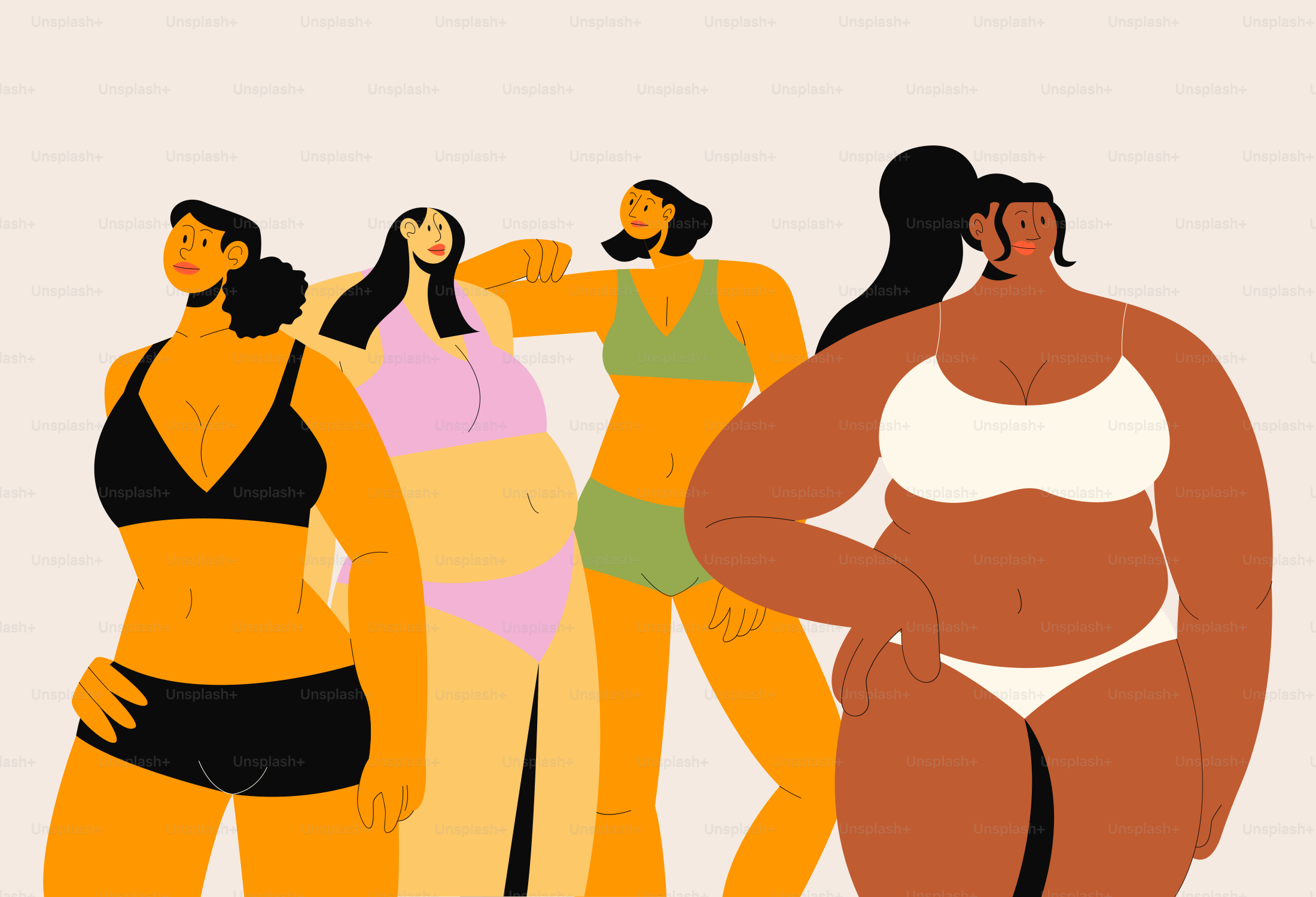 A group of women standing next to each other