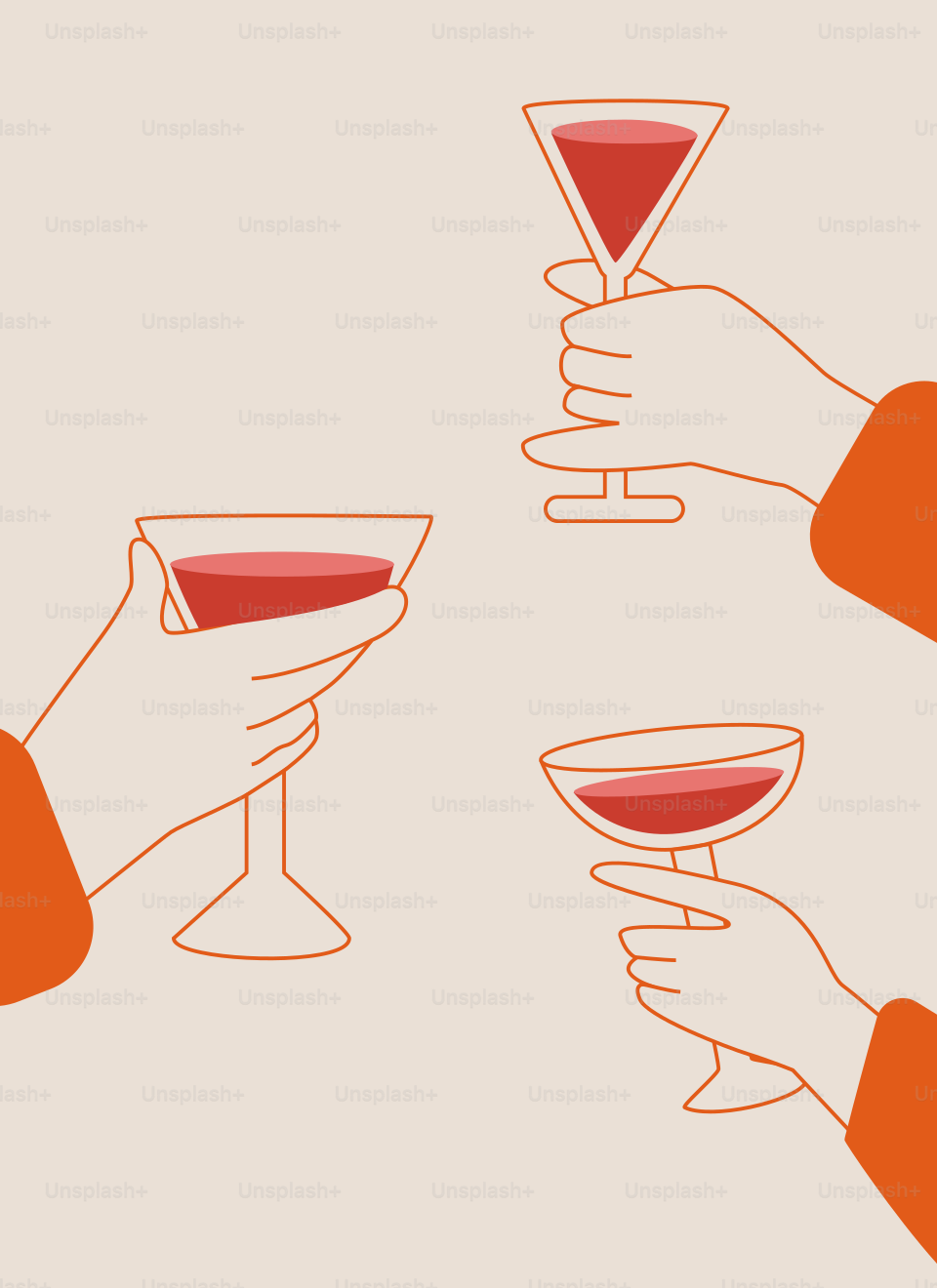 A couple of people holding wine glasses in their hands