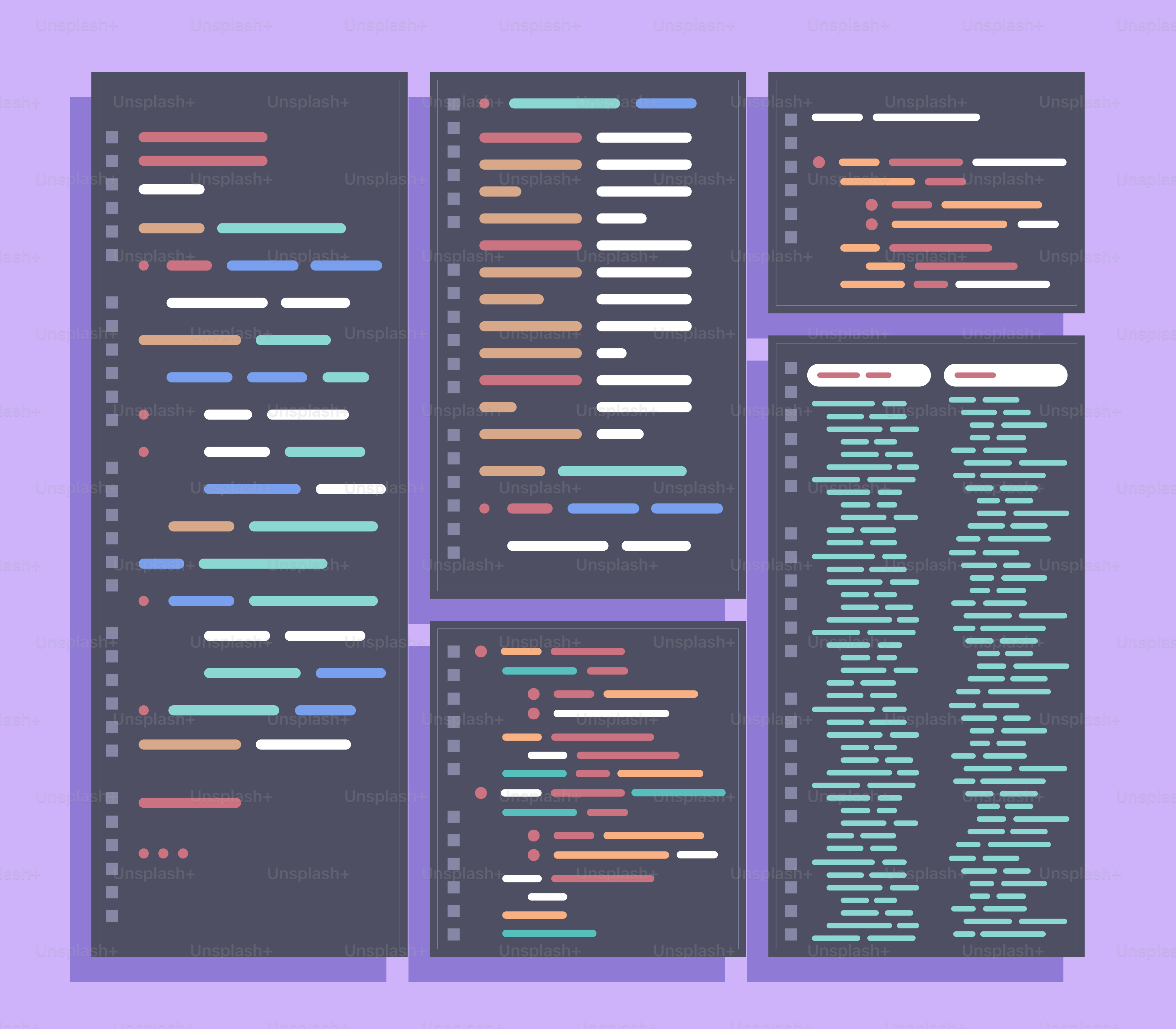 たくさんの線が引かれたコンピューター画面