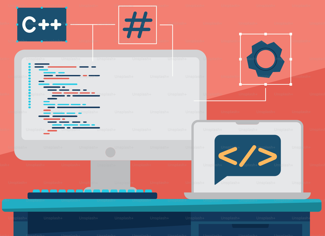 A desktop computer sitting on top of a desk