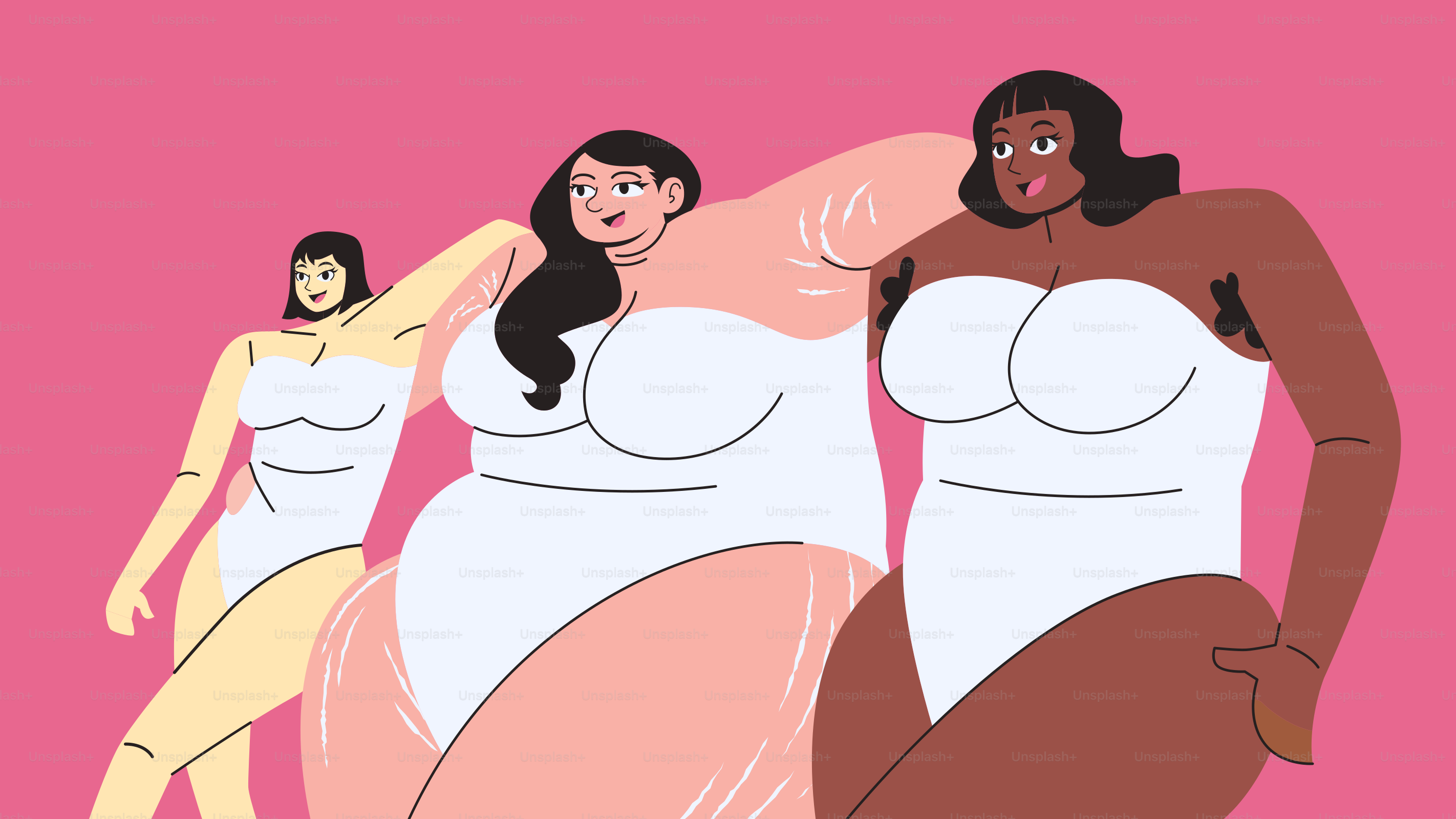 A group of women standing next to each other