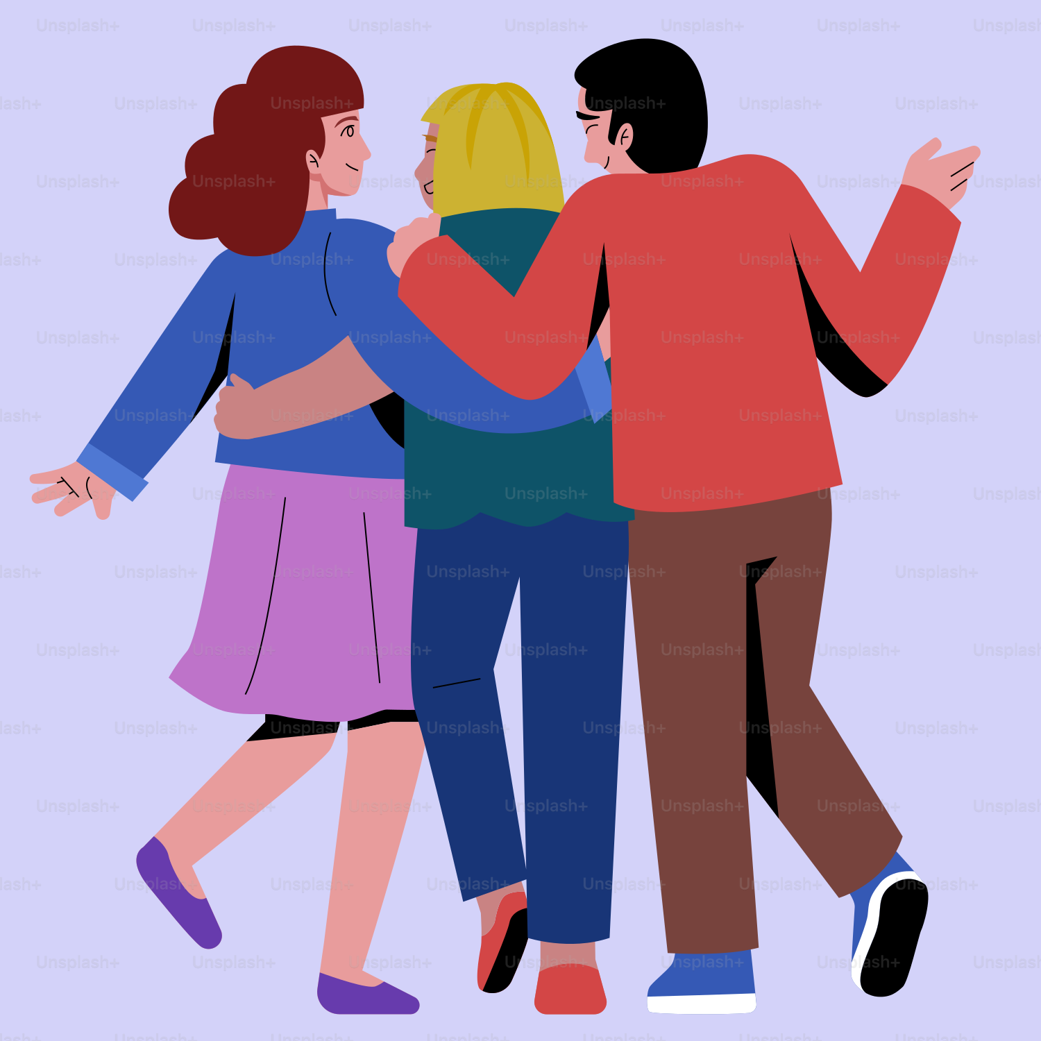 A group of people hugging each other