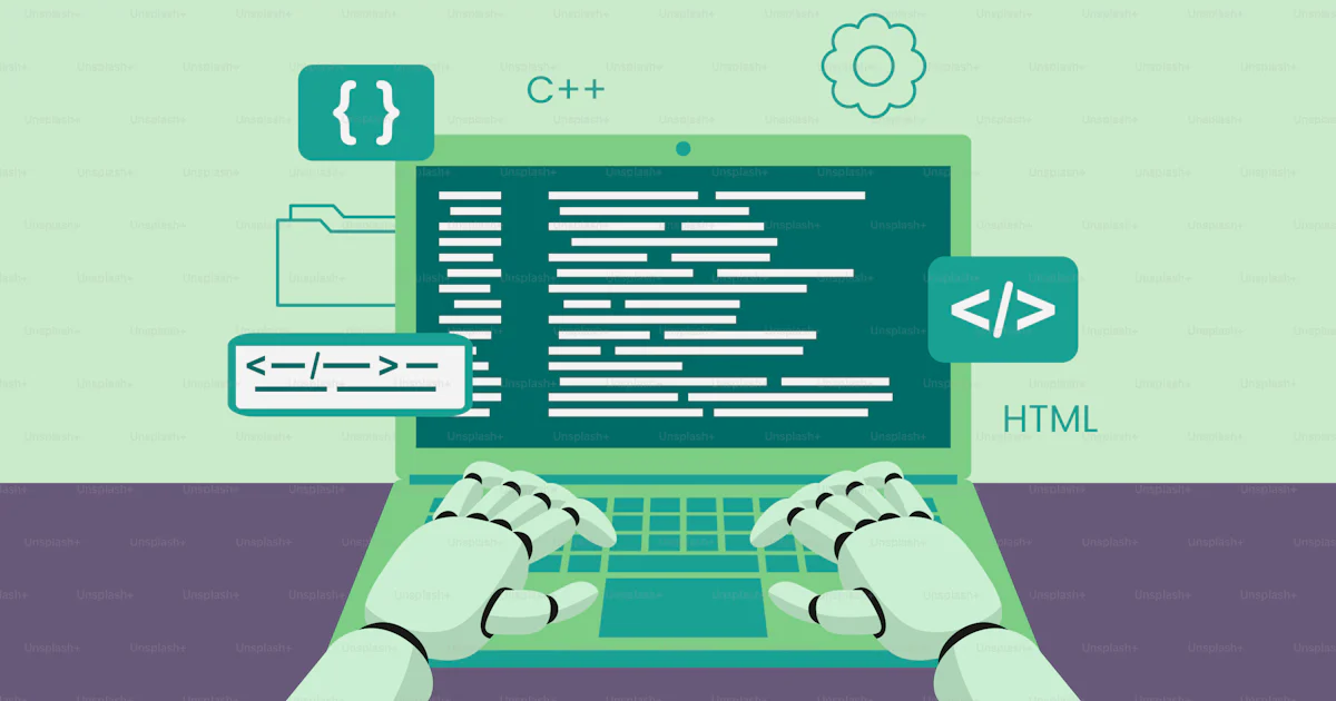Programacio Computadoaea Una computadora portátil con un programa de programación en la pantalla ...