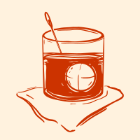 A drawing of a jar of honey with a spoon in it