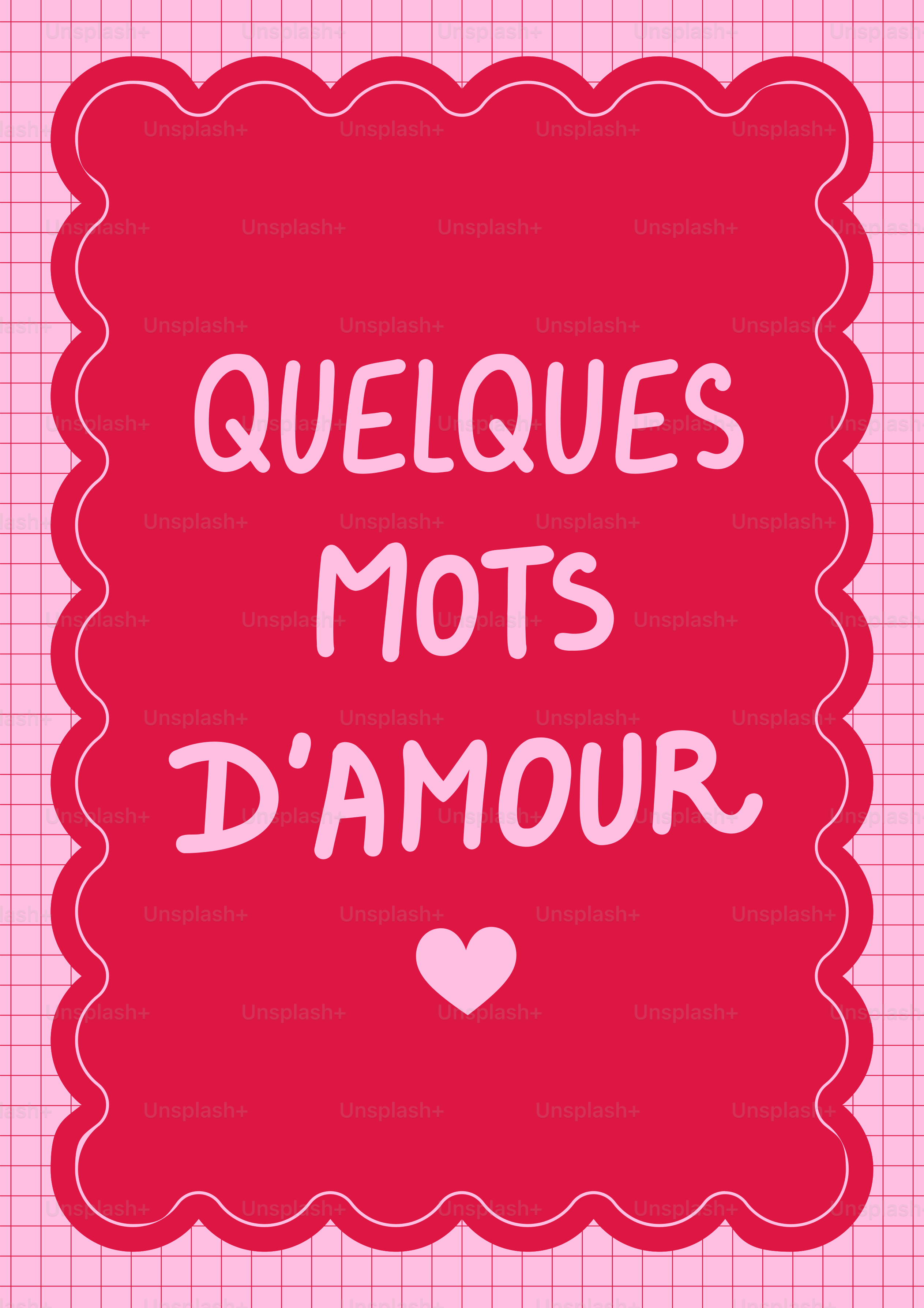 A picture of a pink square with the words quelques mots d '