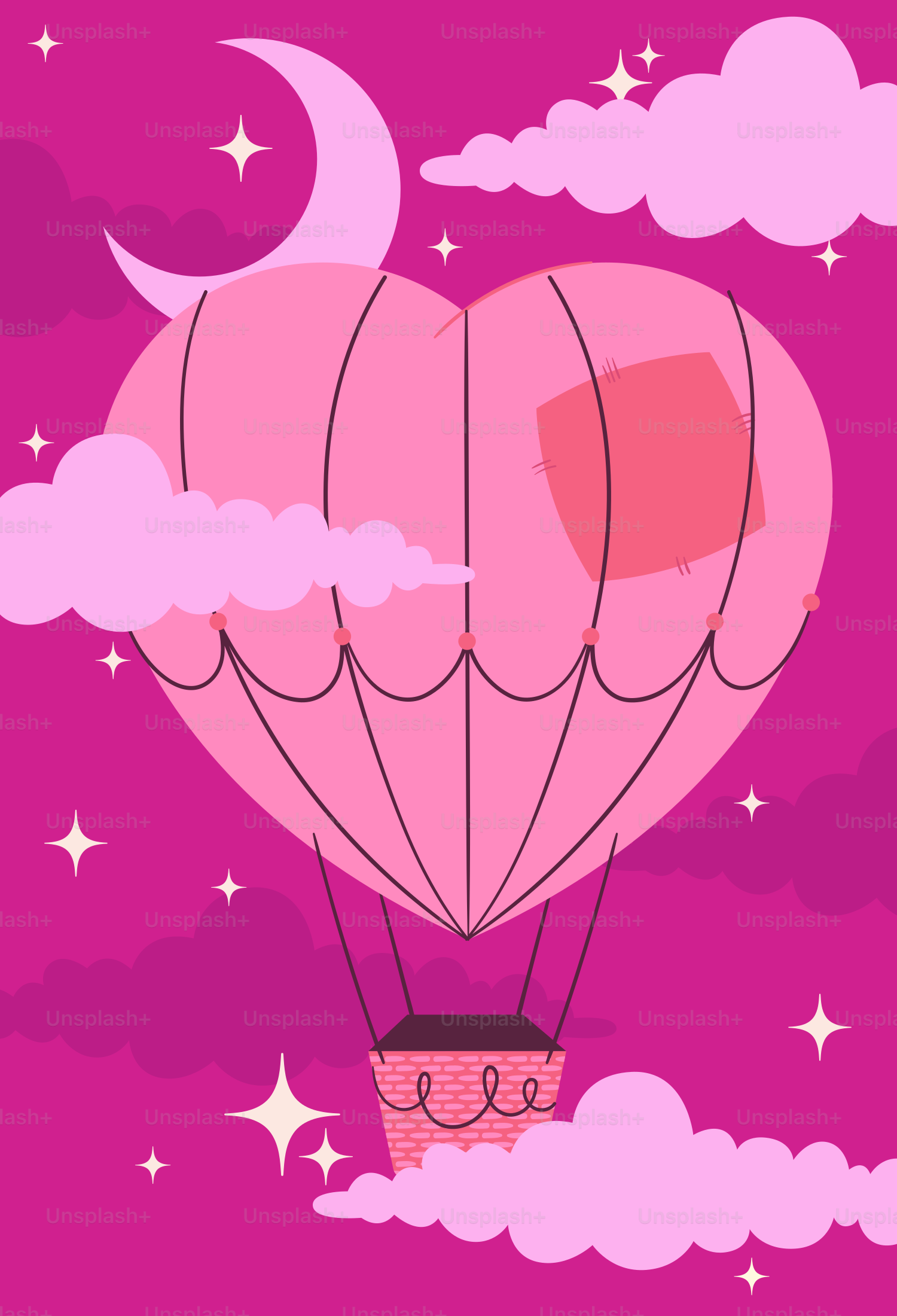 A hot air balloon floating in the sky