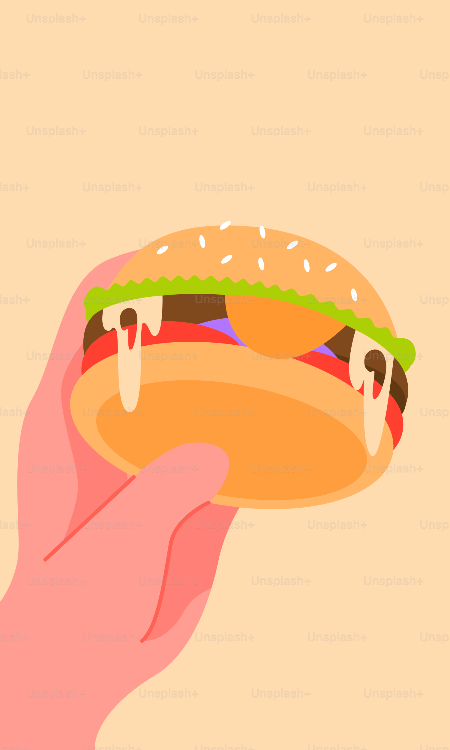 Una mano sosteniendo un bocadillo con queso y kétchup