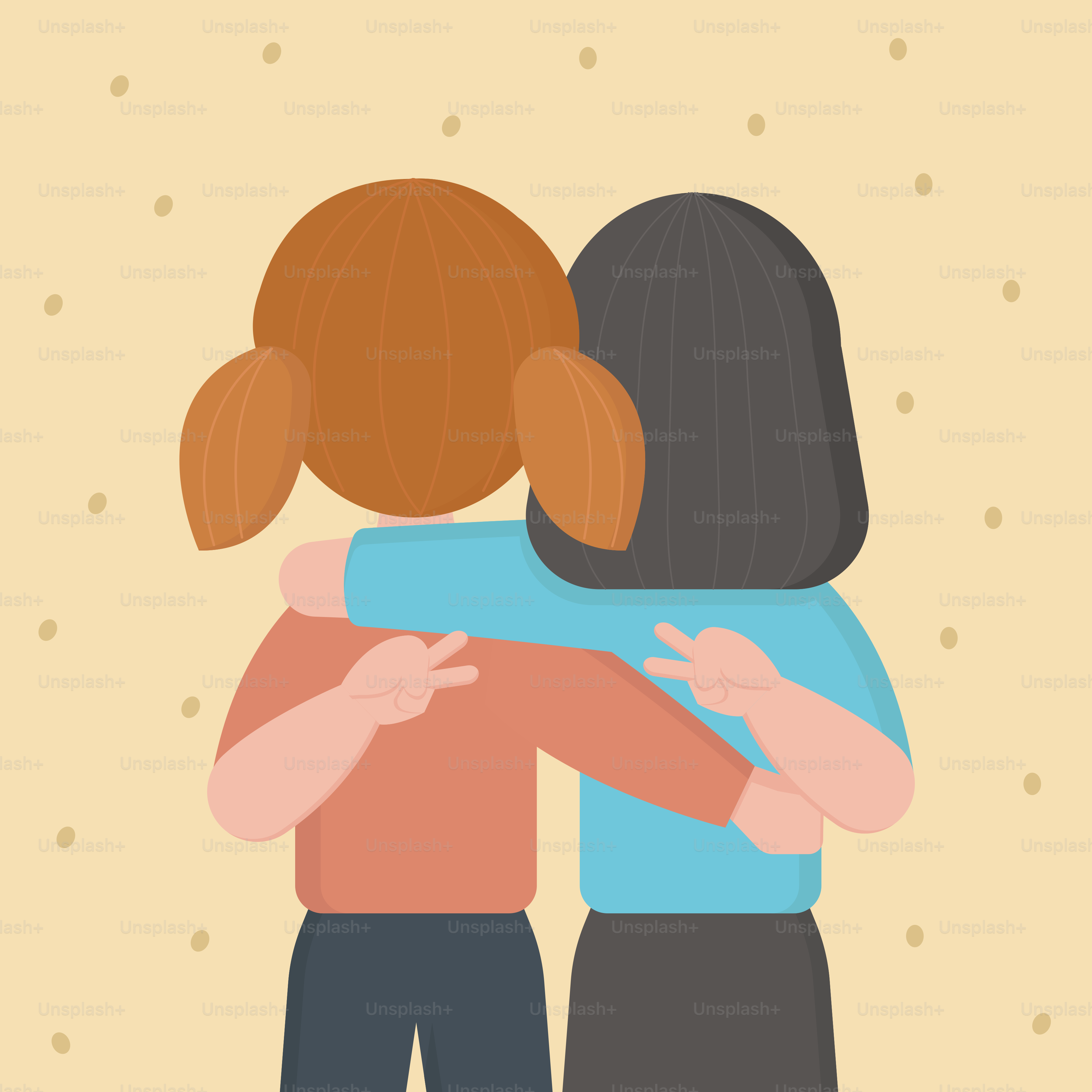 A couple of people hugging each other