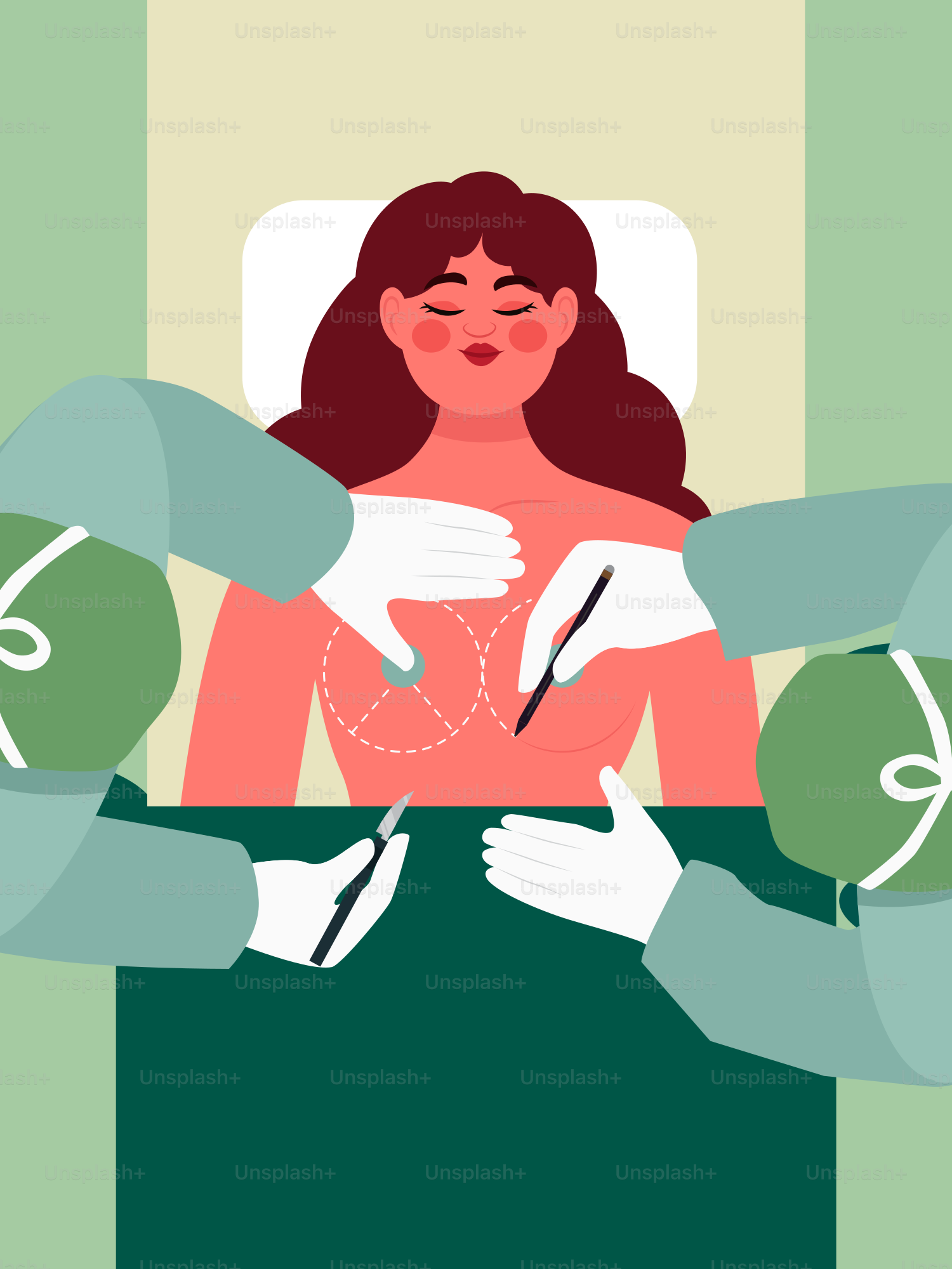 A woman sitting in a chair holding a pair of gloves