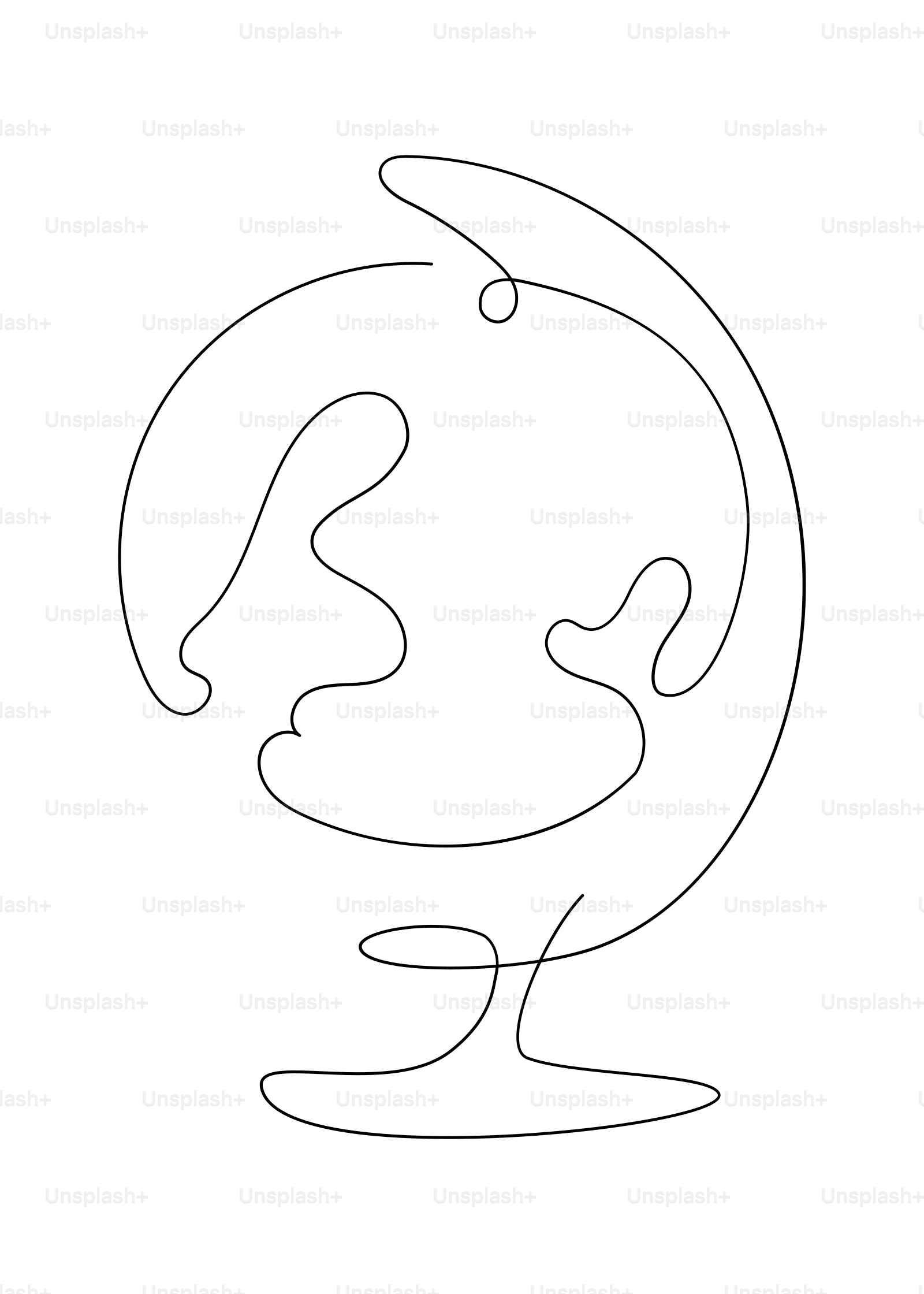 A drawing of a face in a circle