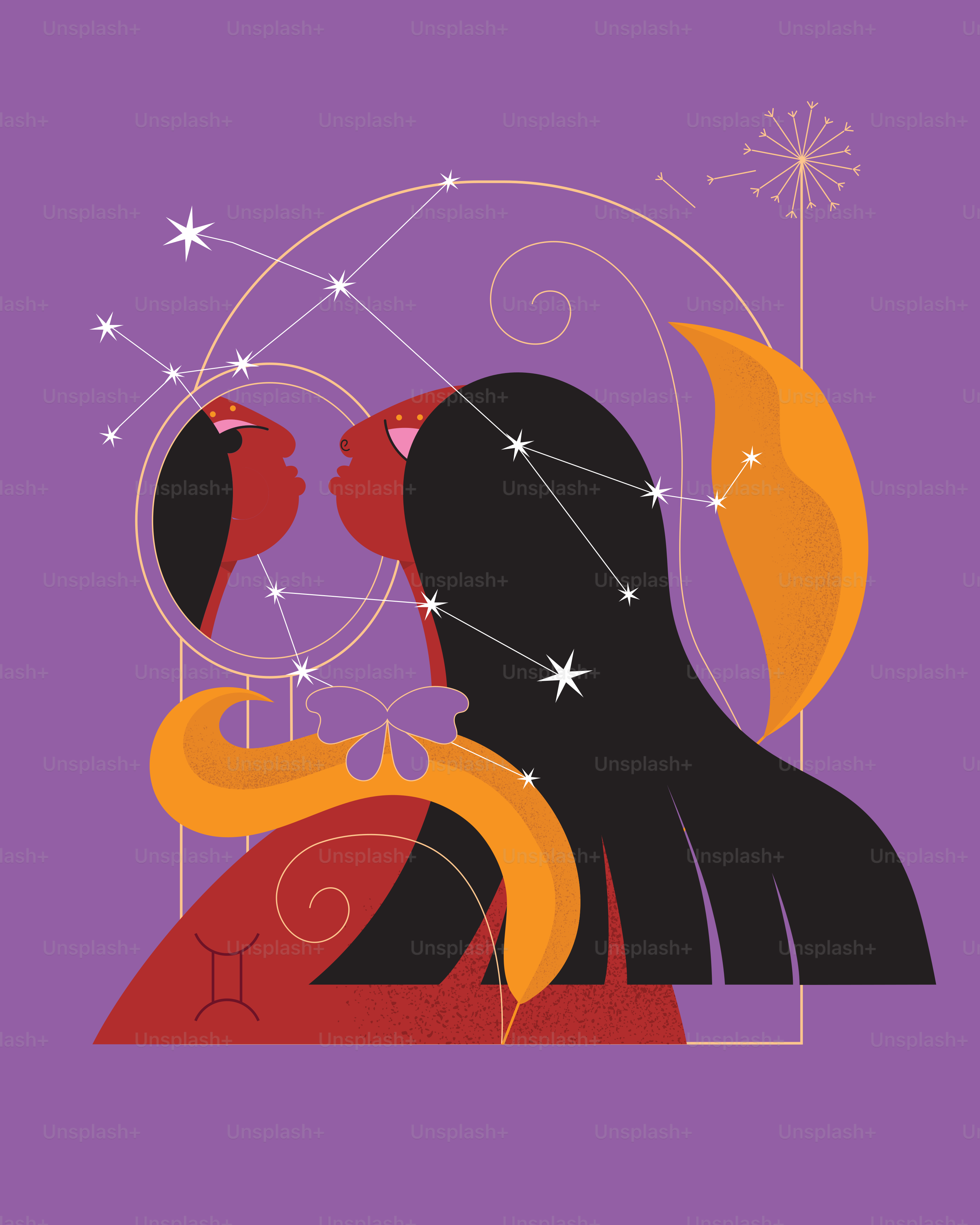 Ein Paar, das sich unter einem sternenübersäten Himmel küsst