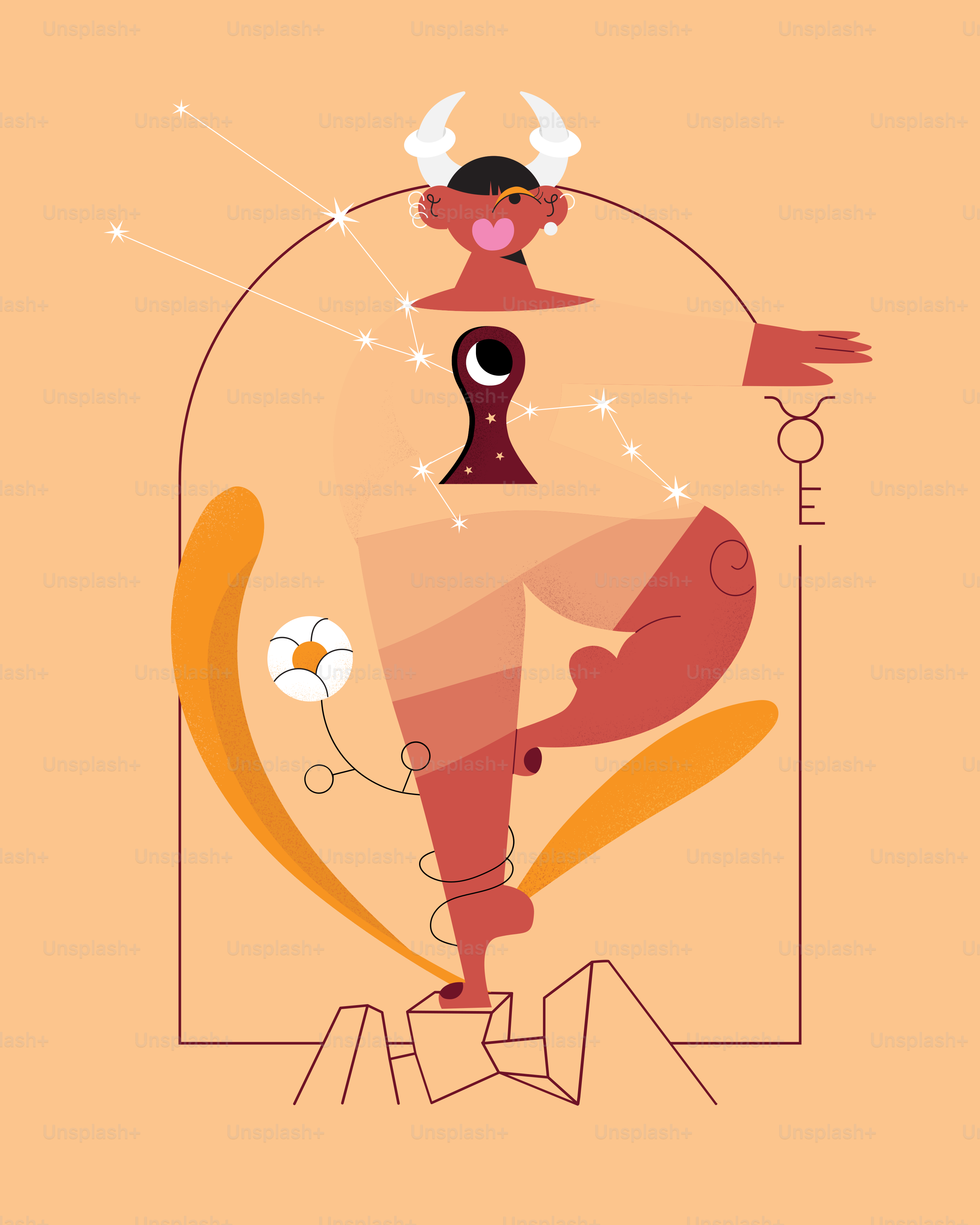 A person with a hat and a body in a circle